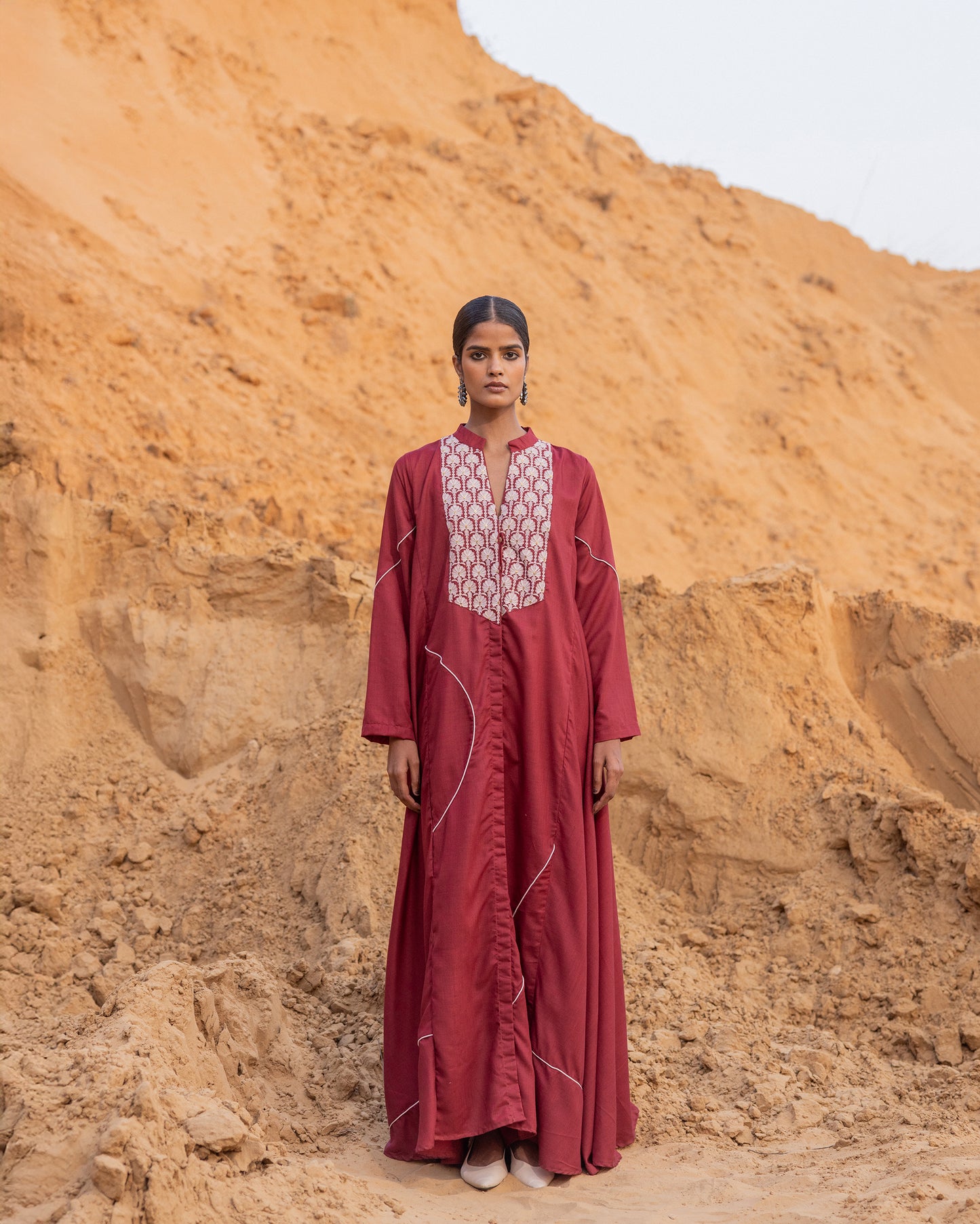 Mirage Dress - Maroon