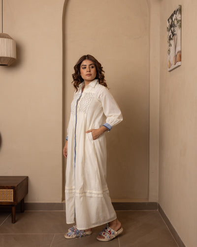 Beige Sage Long Dress - OurDve