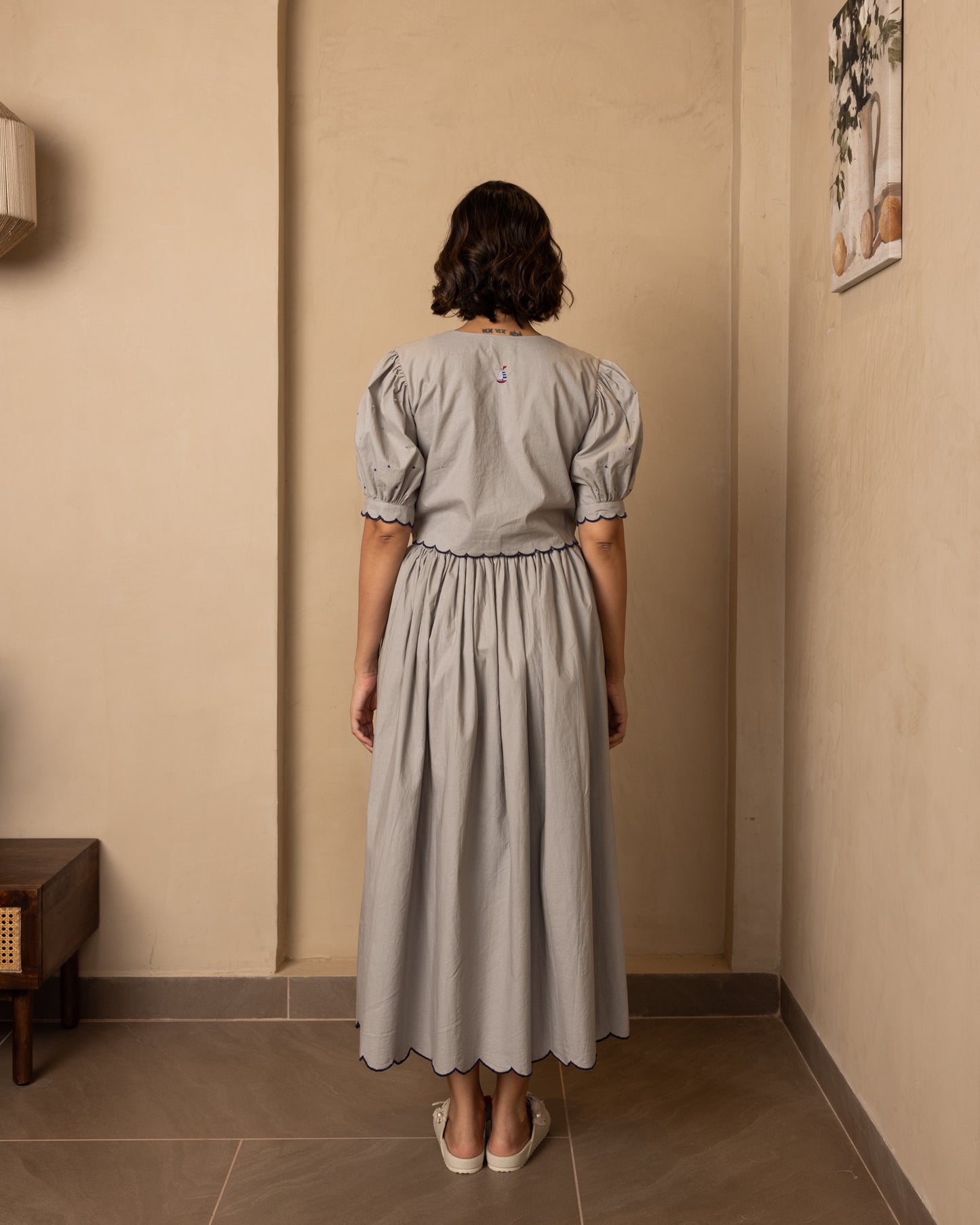 Ari Top and Skirt Set (Grey)