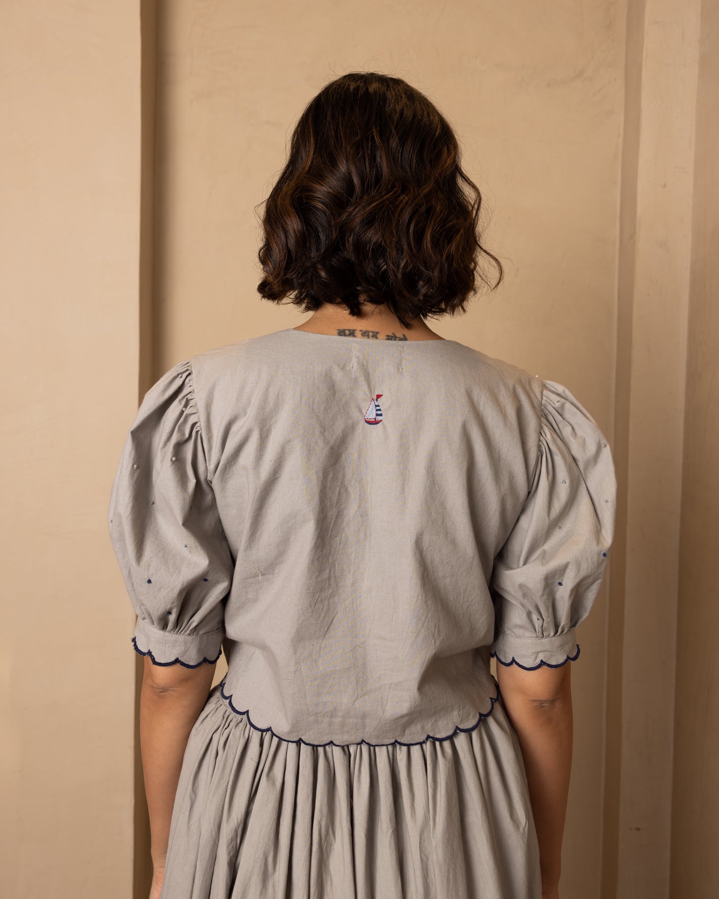 Ari Top and Skirt Set (Grey)