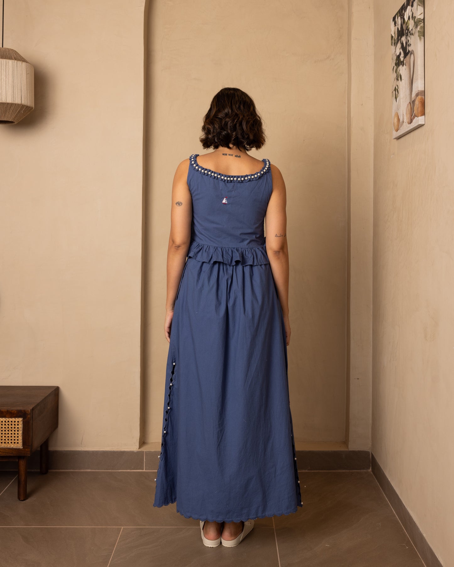 Zoe Top and Skirt Set - (Dark Blue)