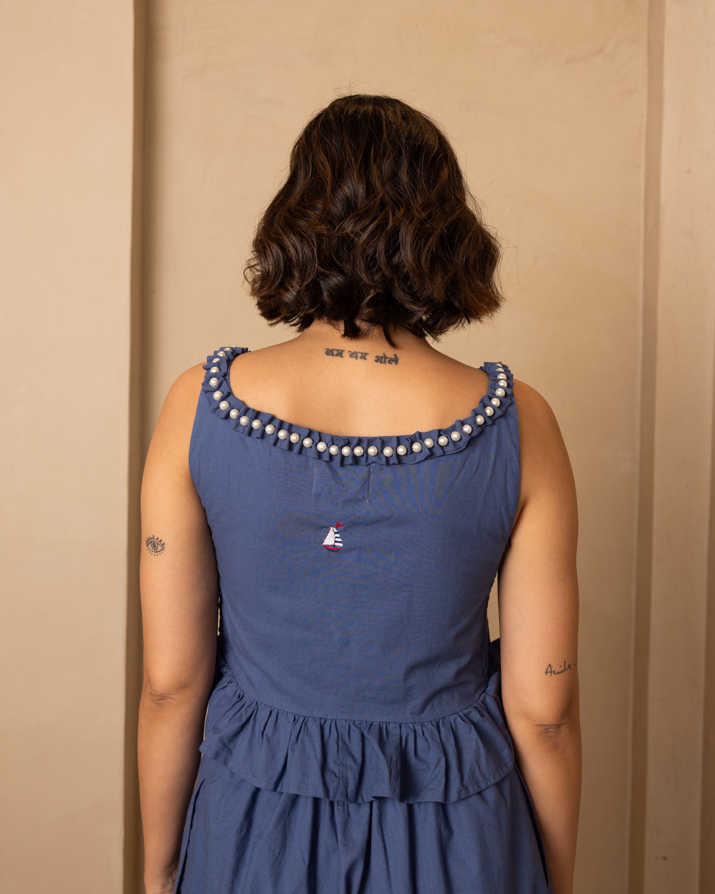 Zoe Top and Skirt Set - (Dark Blue)