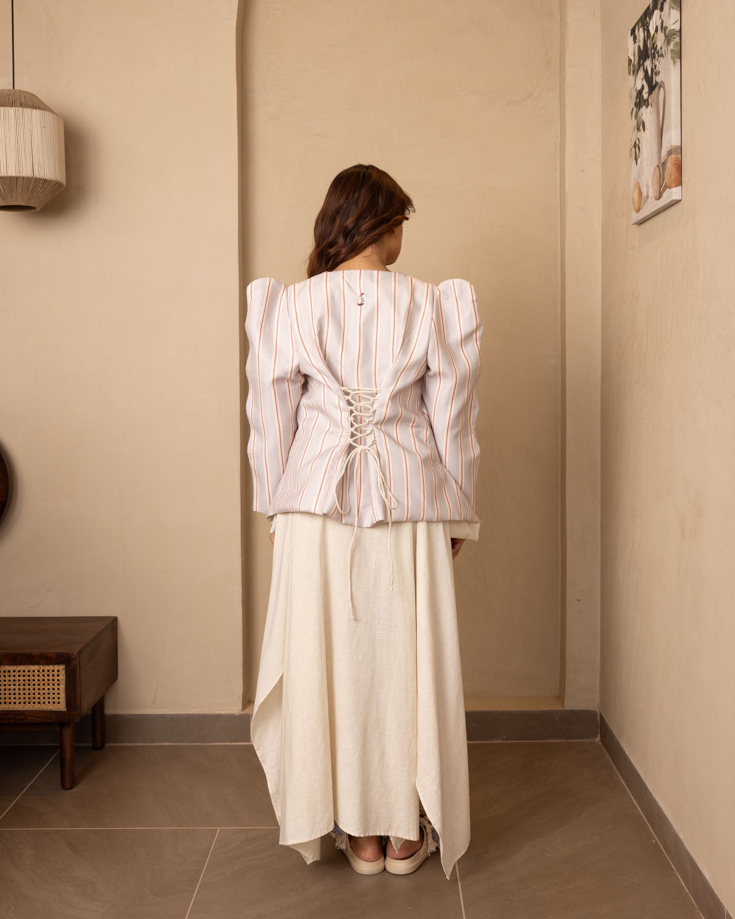 Sierra Jacket and Dress Set (Beige and Grey)