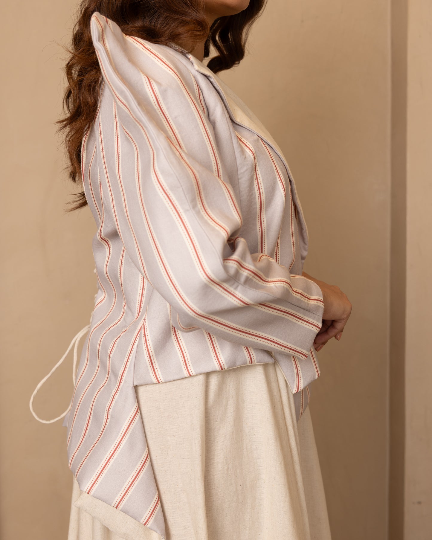 Sierra Jacket and Dress Set (Beige and Grey)