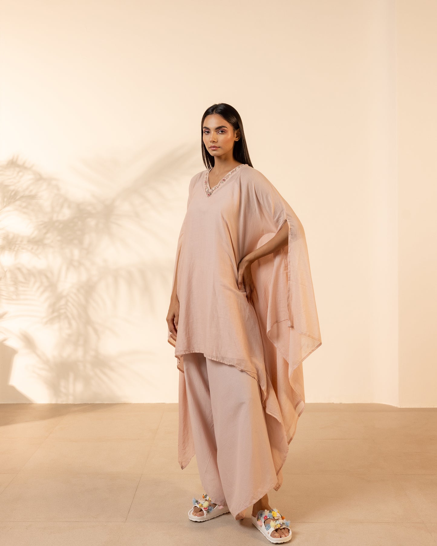 Lemon Drop Kaftan - Flamingo Pink