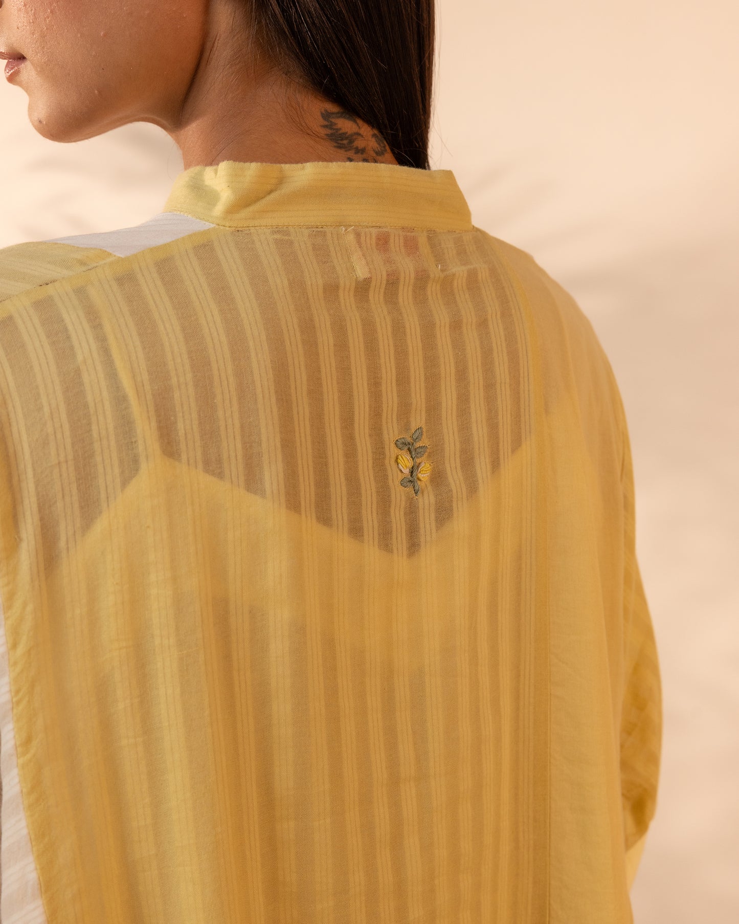 Blush Wind Dress - Yellow + Beige