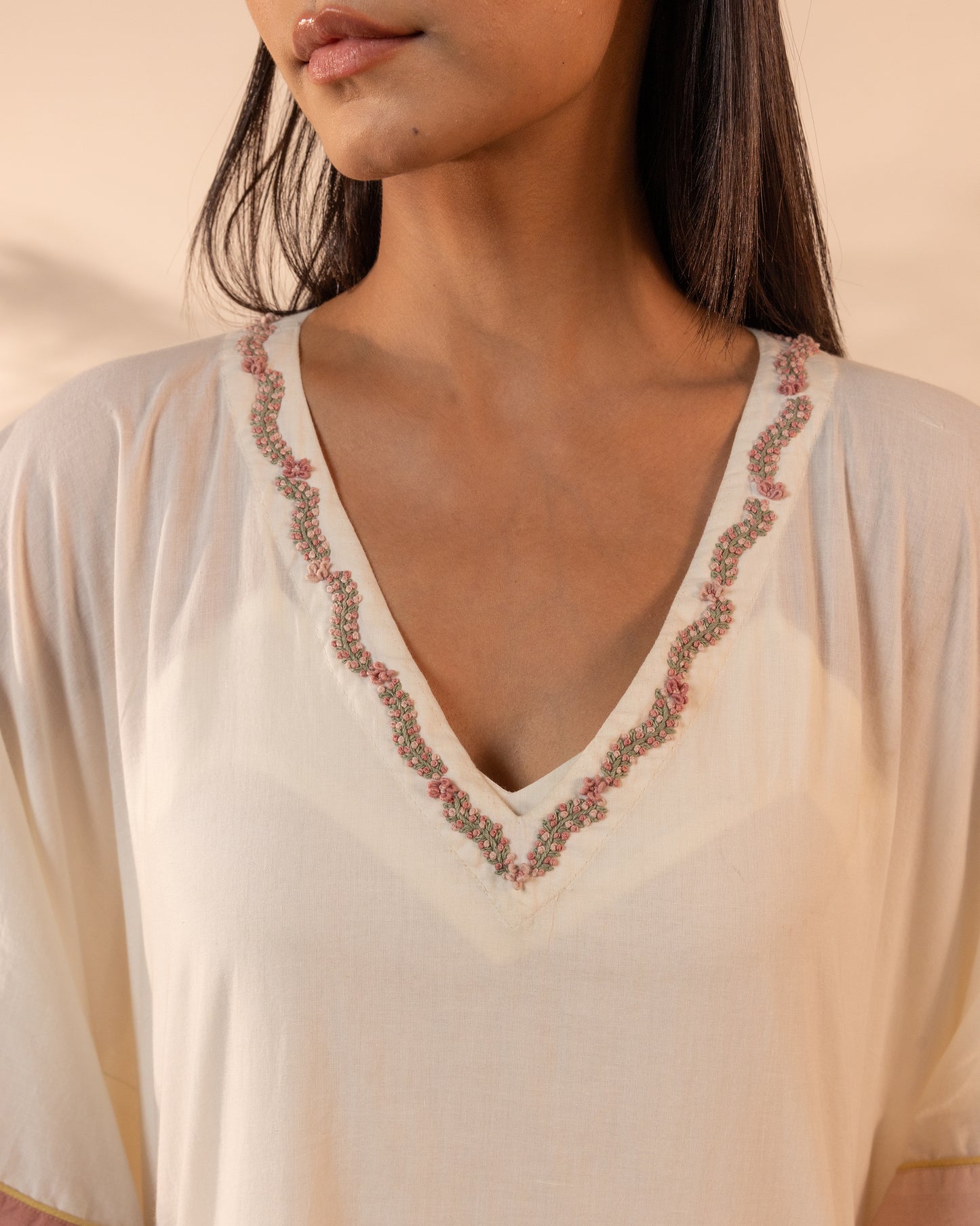 Orange Peel Kaftan - Beige