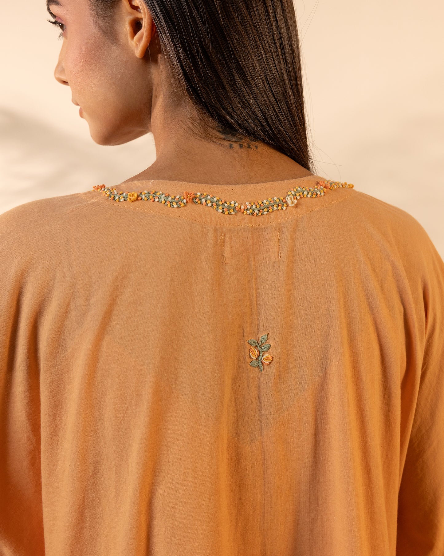 Orange Peel Kaftan - Orange