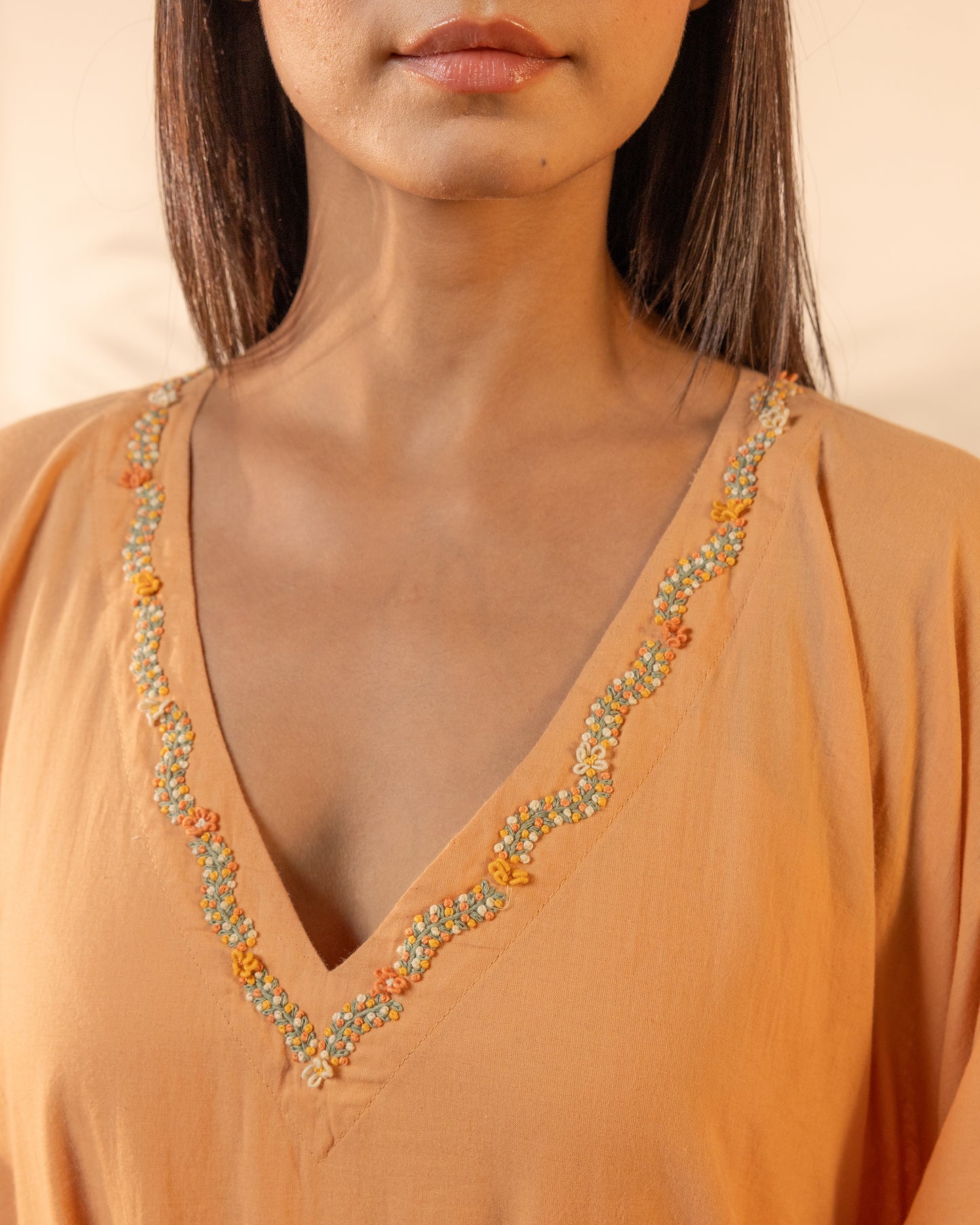 Orange Peel Kaftan - Orange