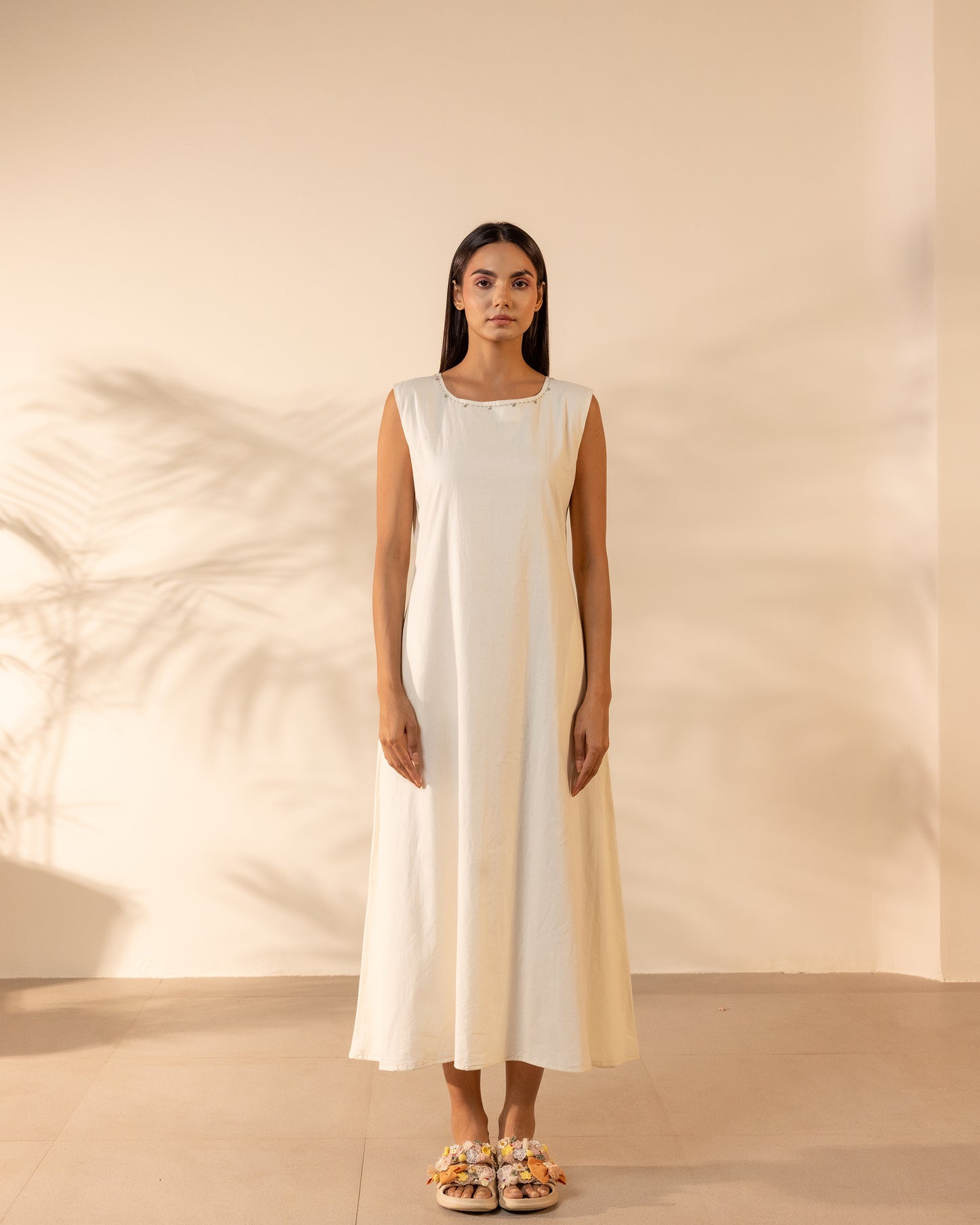 Saffron Sky Dress - Beige