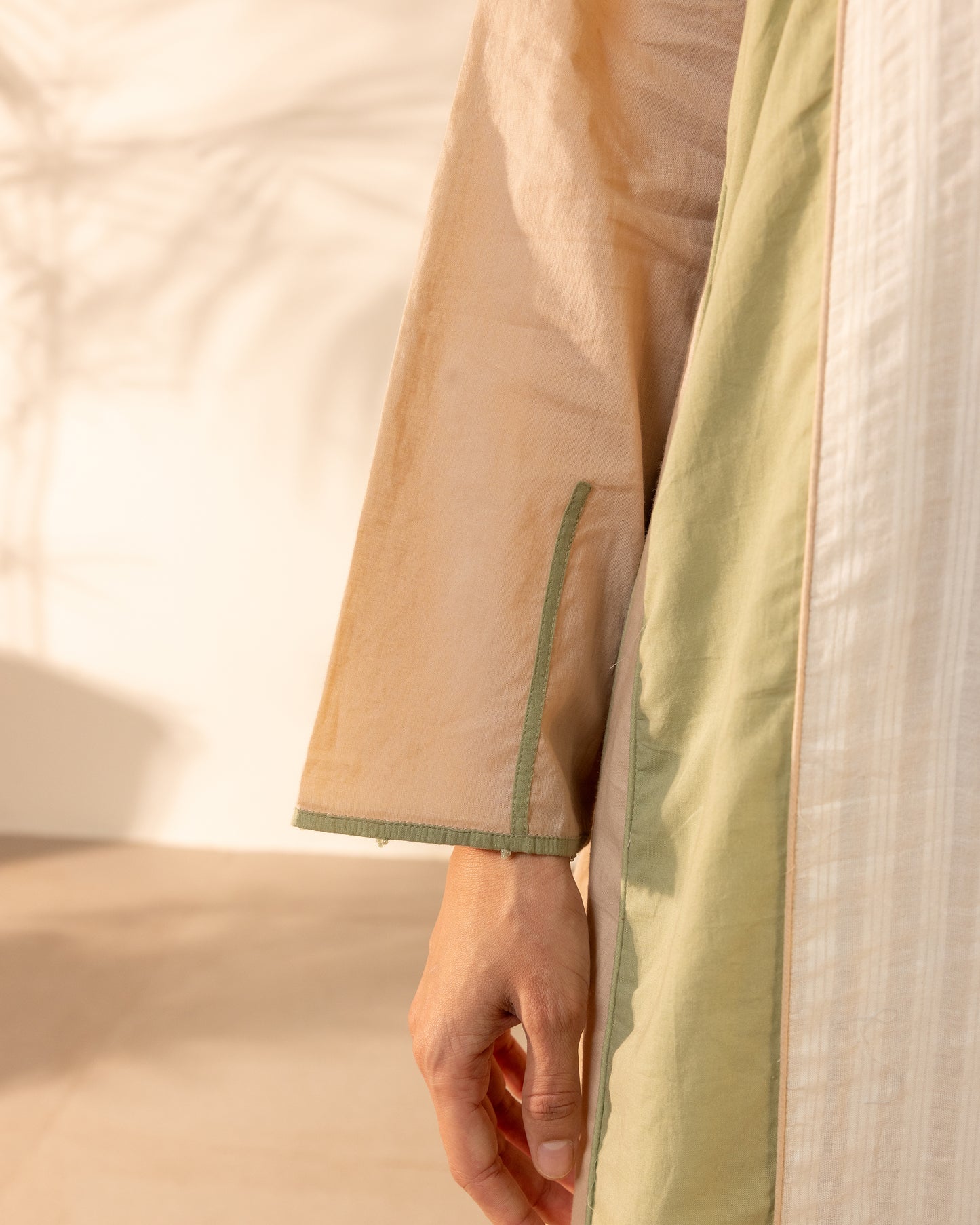 Mango Mist Dress - Beige + Green