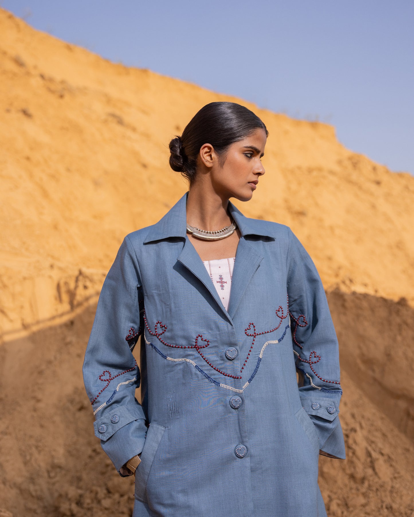 Chrono Dress & Jacket Set - Normandy & Desert Sand