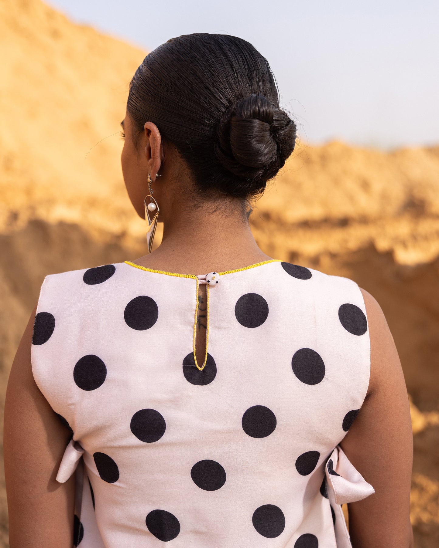 Ayra Co-Ord Set - Black & Desert Sand