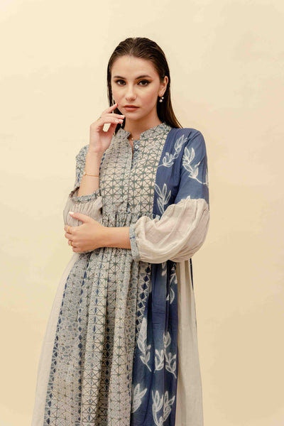 Sugandha Handwoven Cotton Midi Dress - OurDve