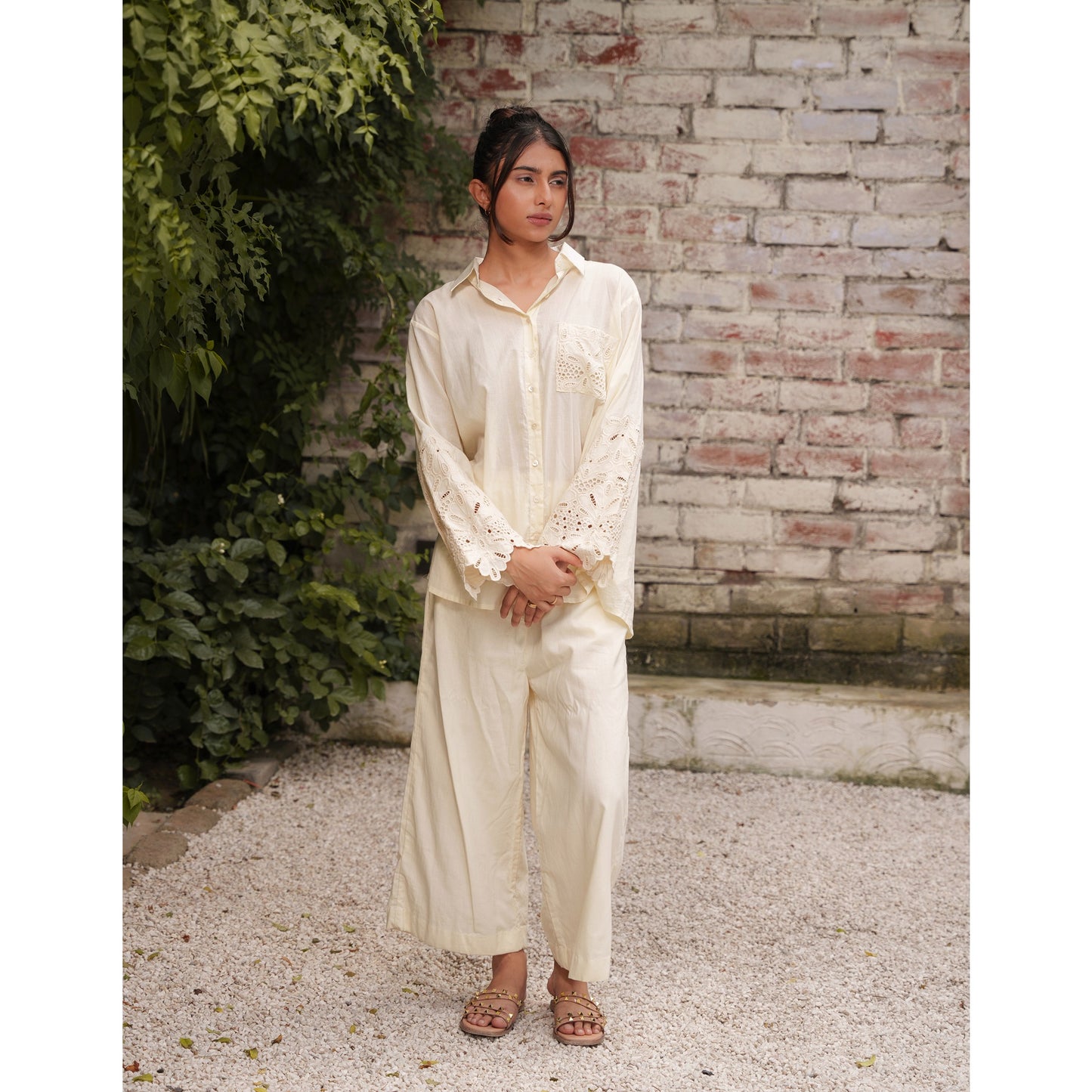 Capsule 5 - Beige Cotton Top and Pant Set