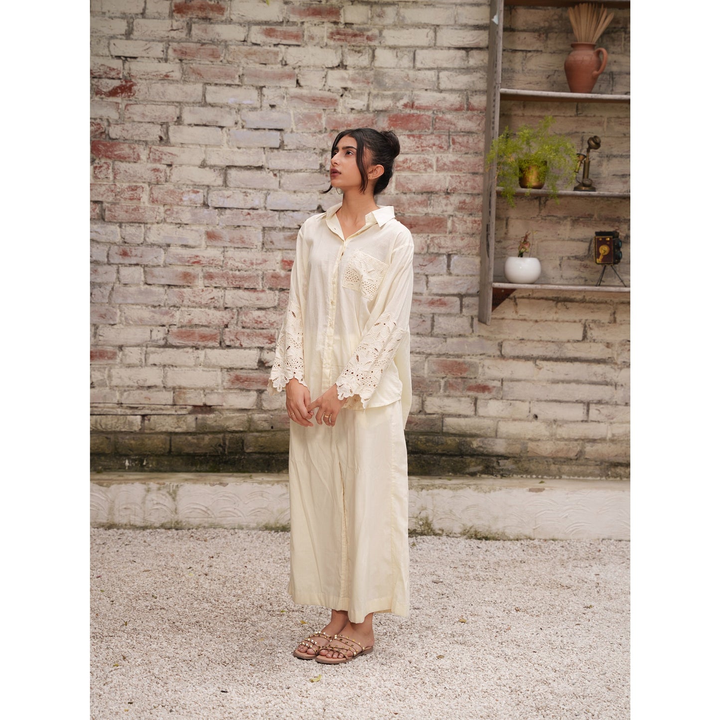 Capsule 5 - Beige Cotton Top and Pant Set