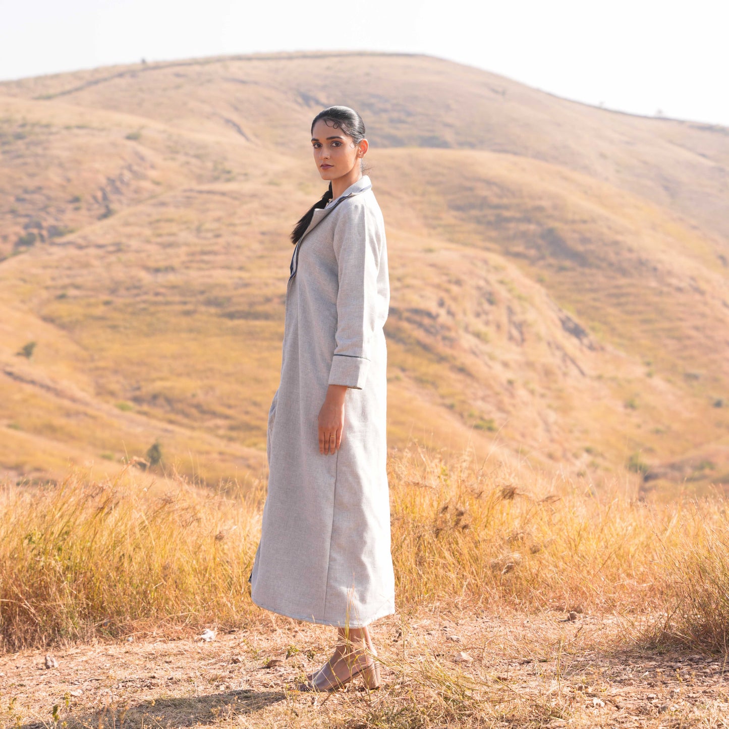 Aria Dress and Jacket Set Grey