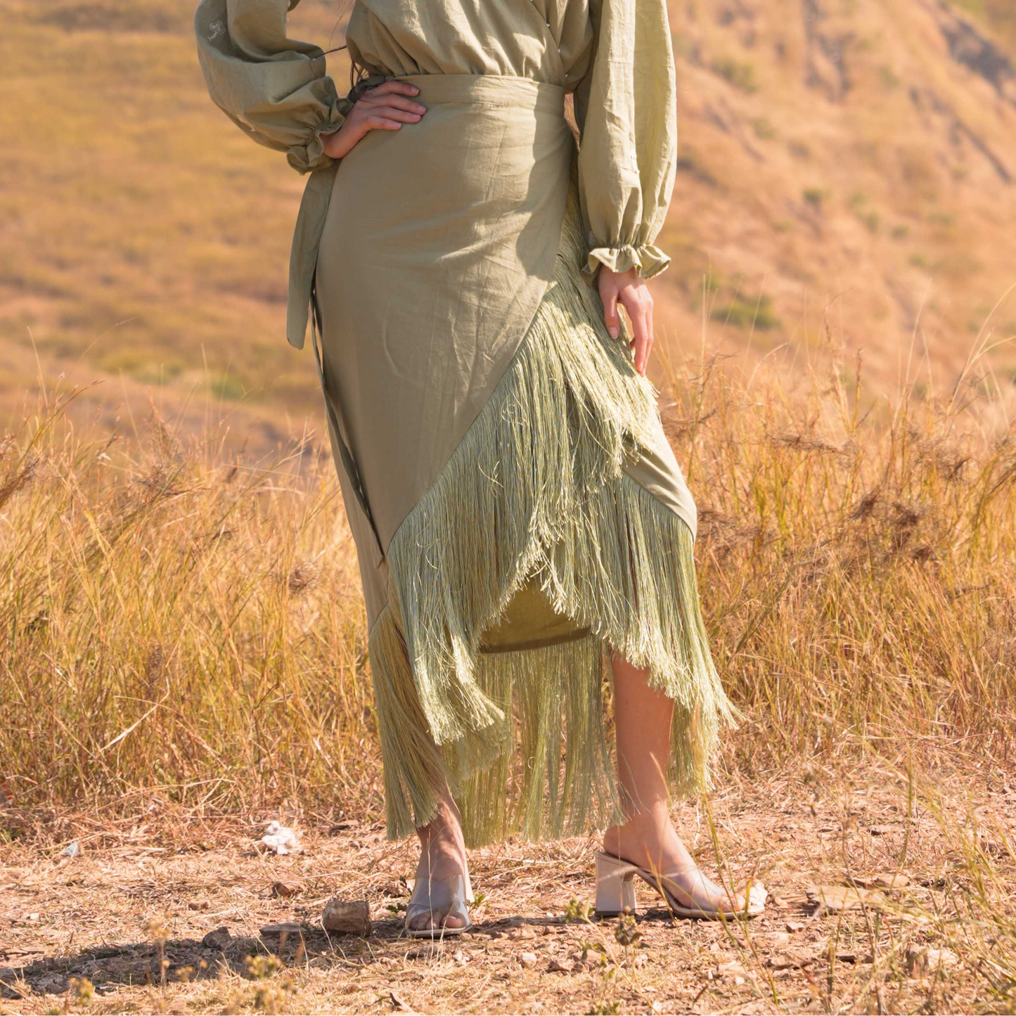 Moon Lit Skirt - Tea Green