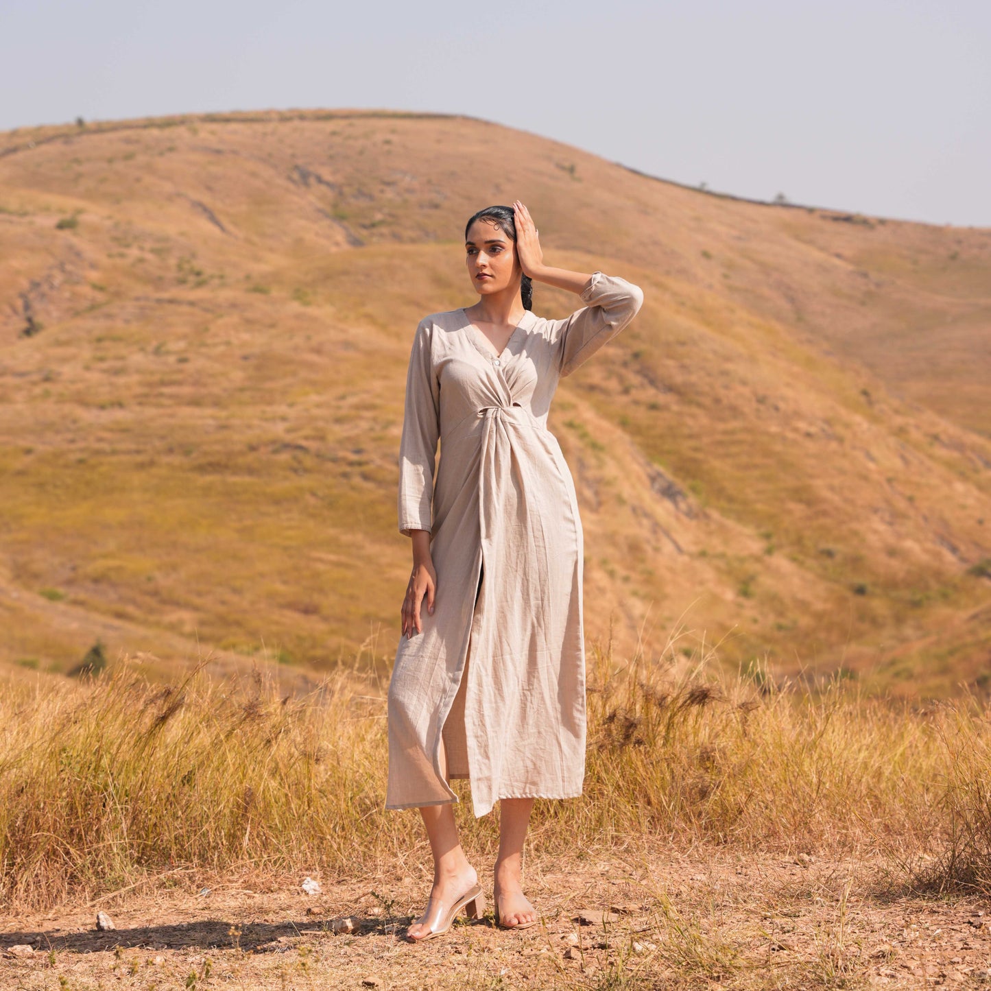 Aria Dress and Jacket Set Brown