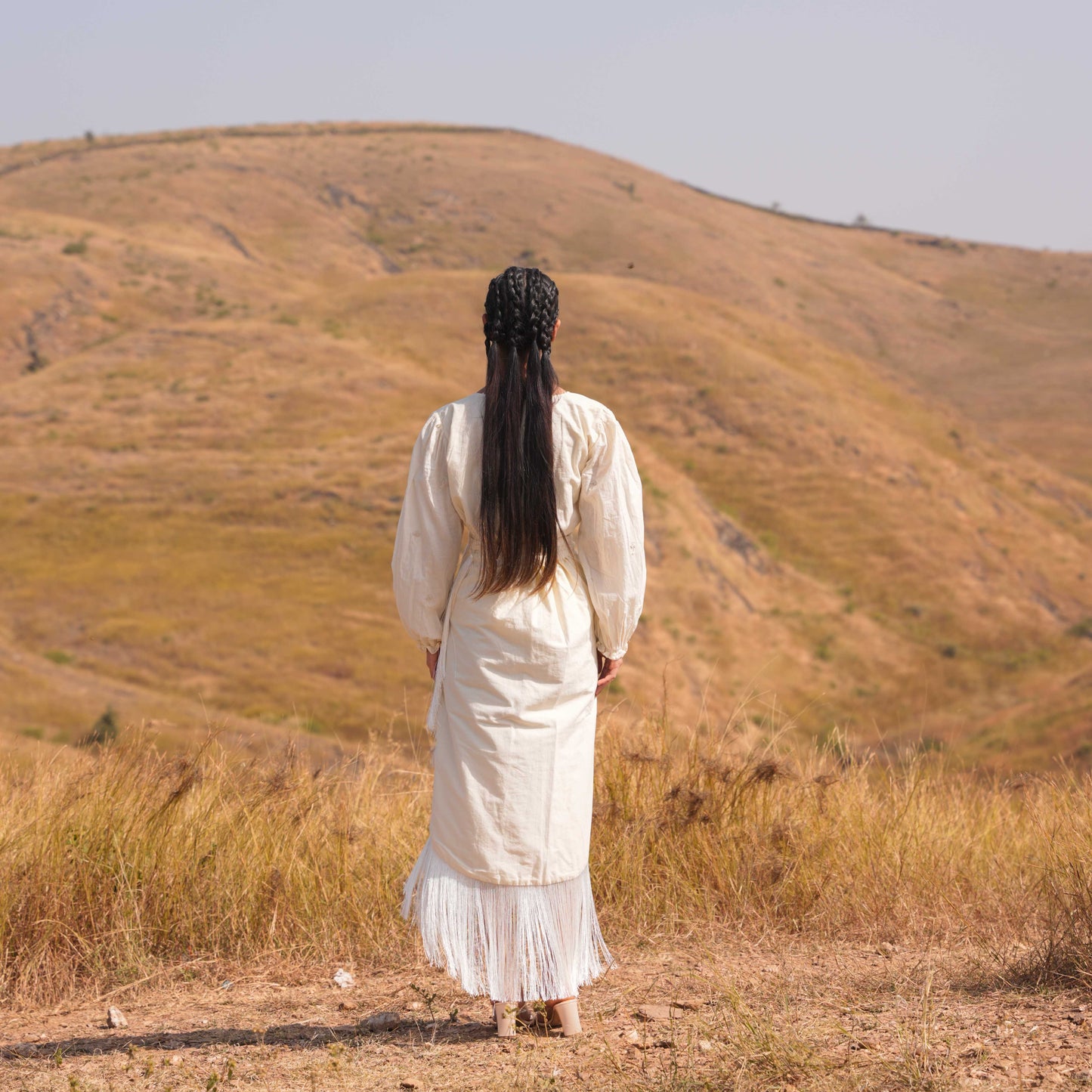 Moon Lit Top and Skirt Set - Beige