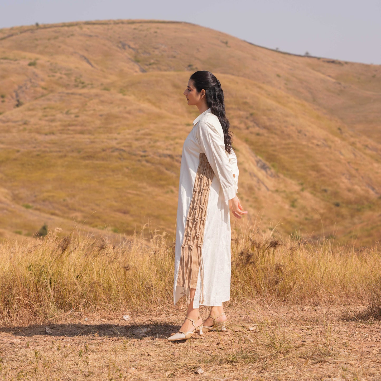 Cascade Dress - Beige