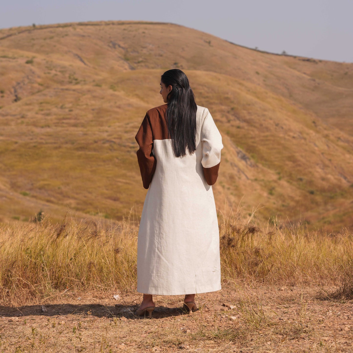 Zoya Dress and Jacket Set Brown