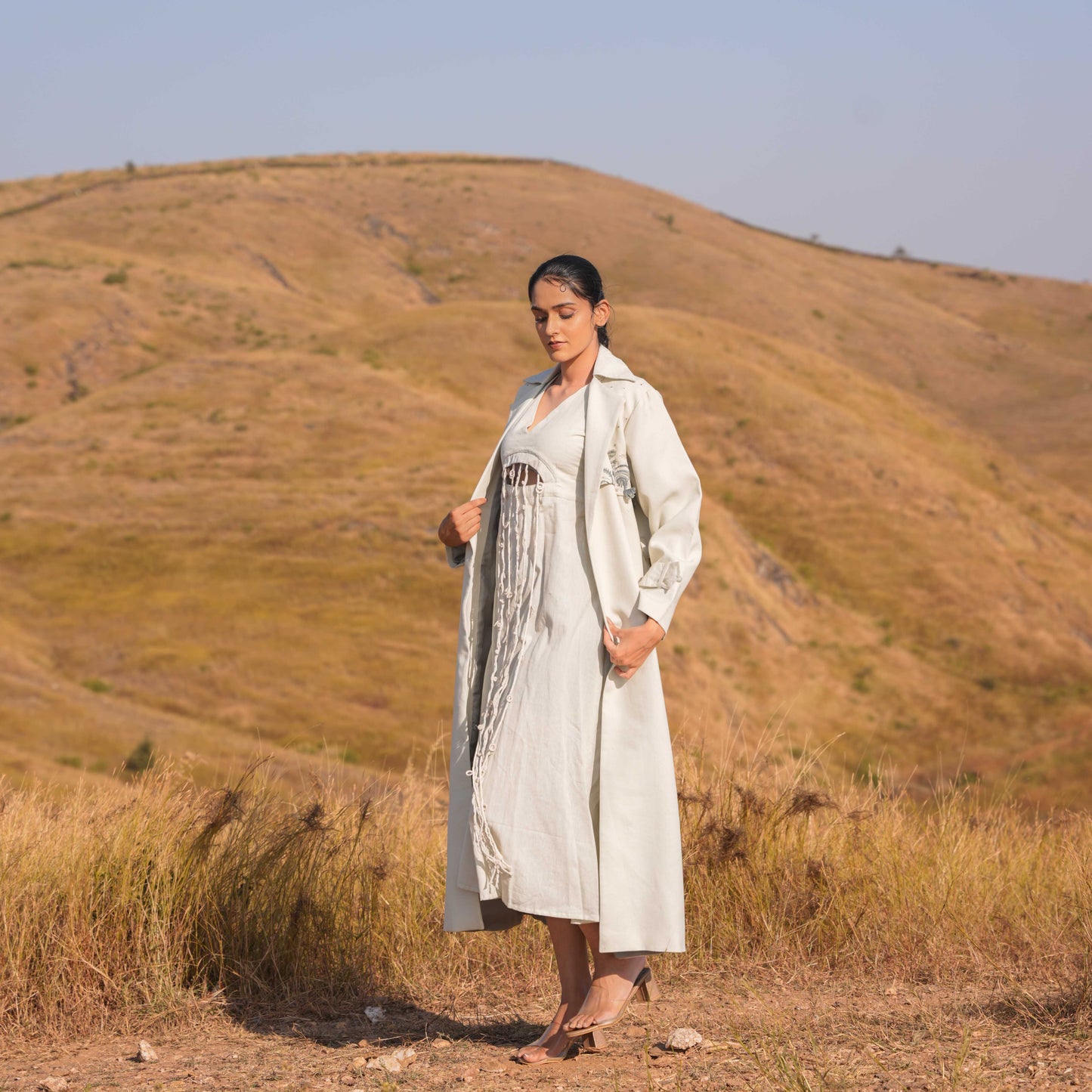 Miraya Dress and Jacket Set Grey