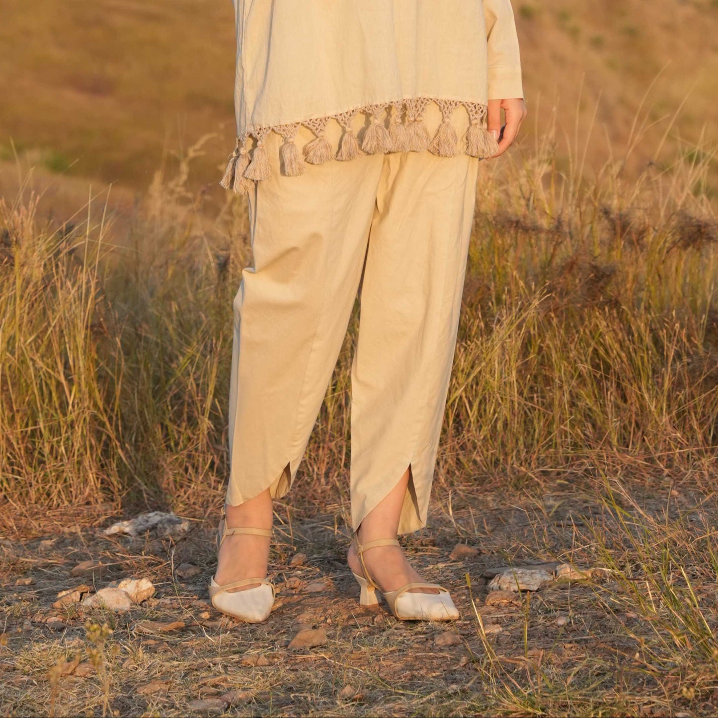 Arlo Top and Pant Co-ord Set Ivory