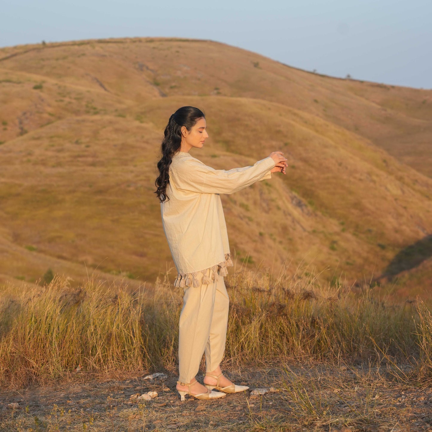 Arlo Top and Pant Co-ord Set Ivory