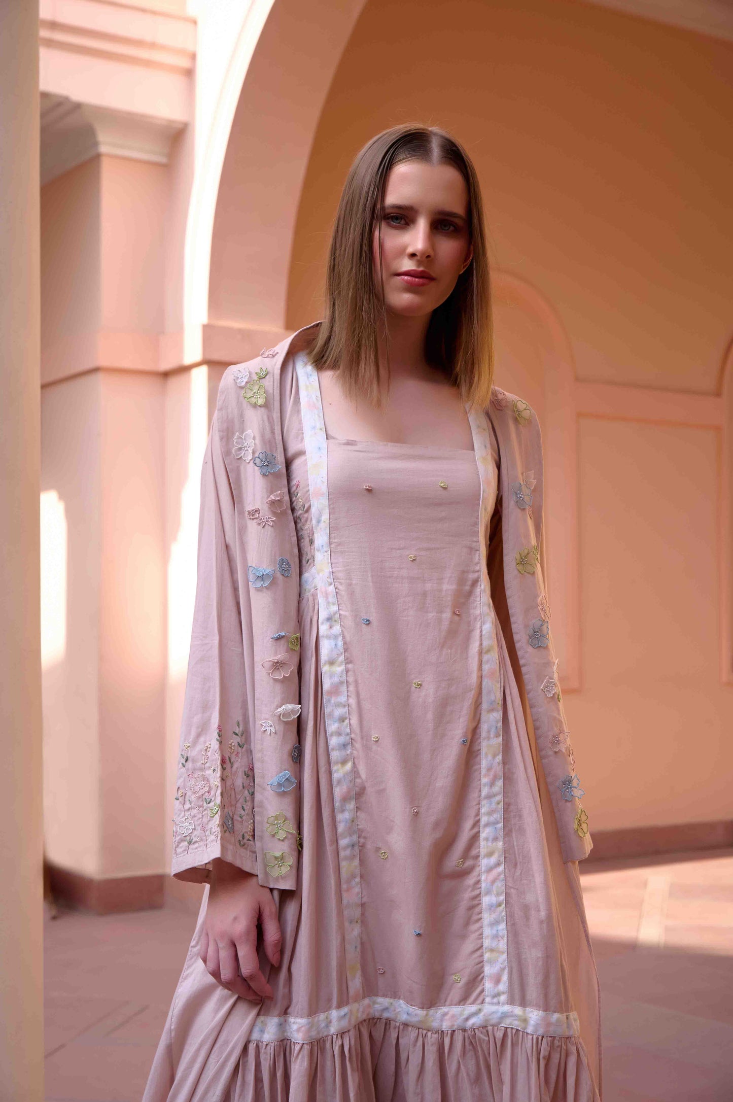 Betty Dress and Jacket Set - Flamingo Pink