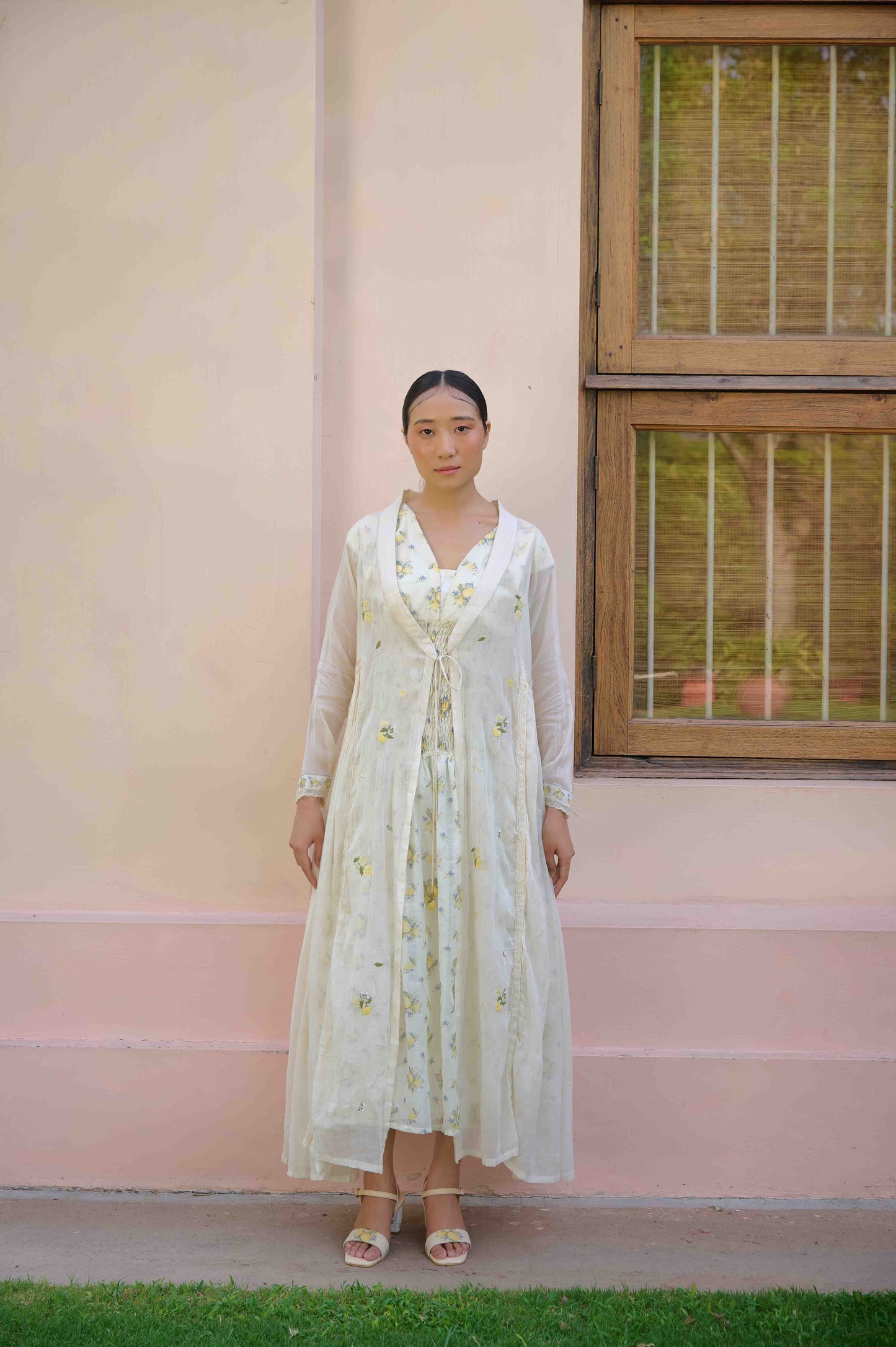 Annie Dress and Jacket Set - Lemon Print