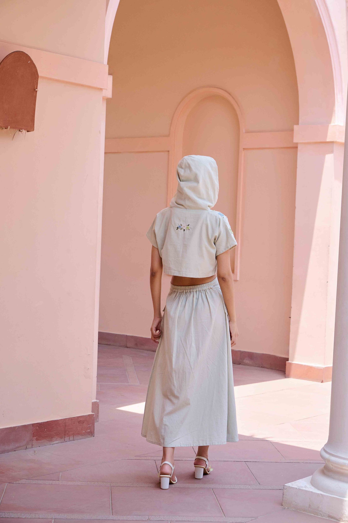 Edwin Top and Skirt Set - Grey