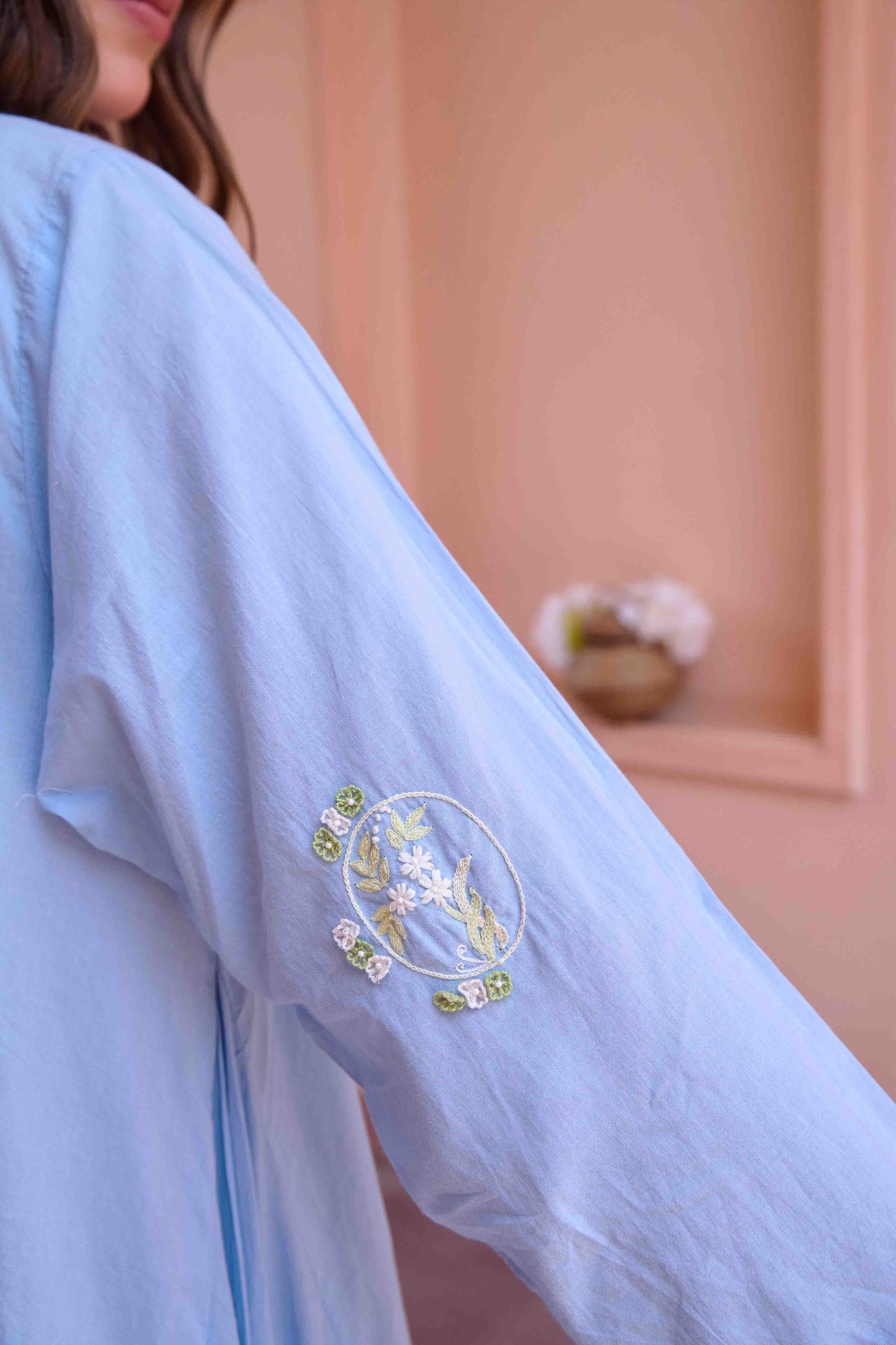 Ruby Dress - Blue and White