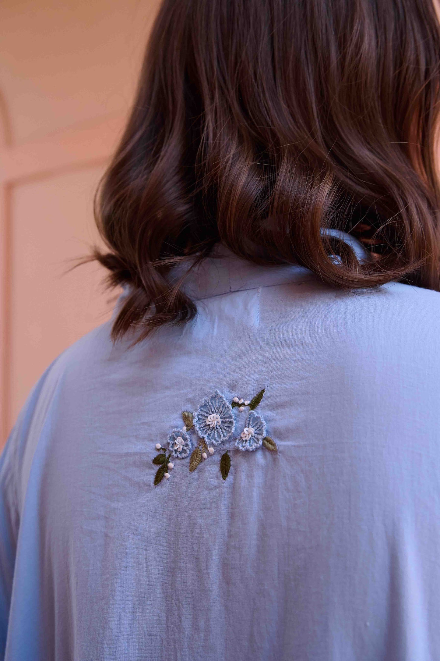 Ruby Dress - Blue and White