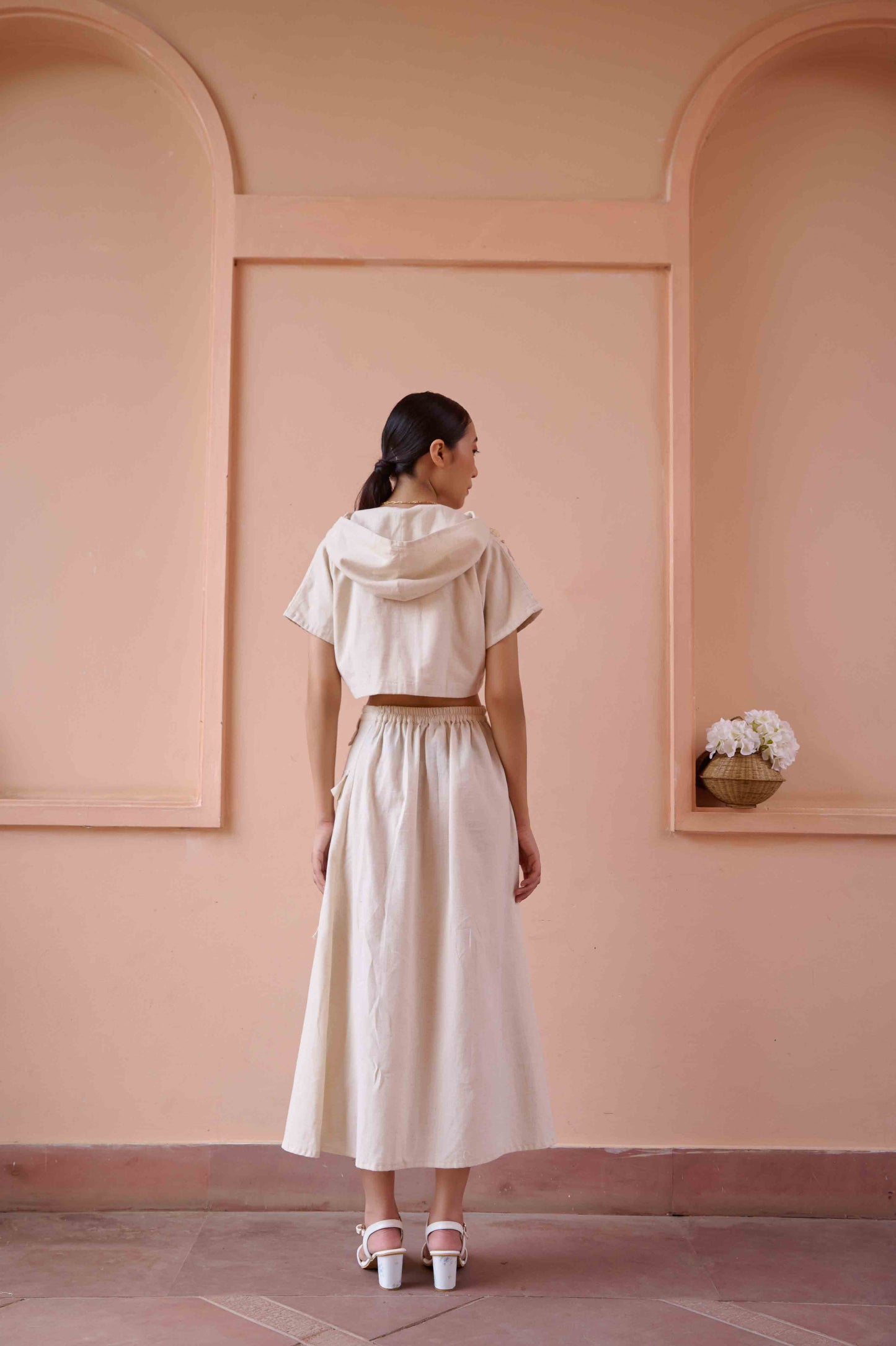 Edwin Top and Skirt Set - Beige