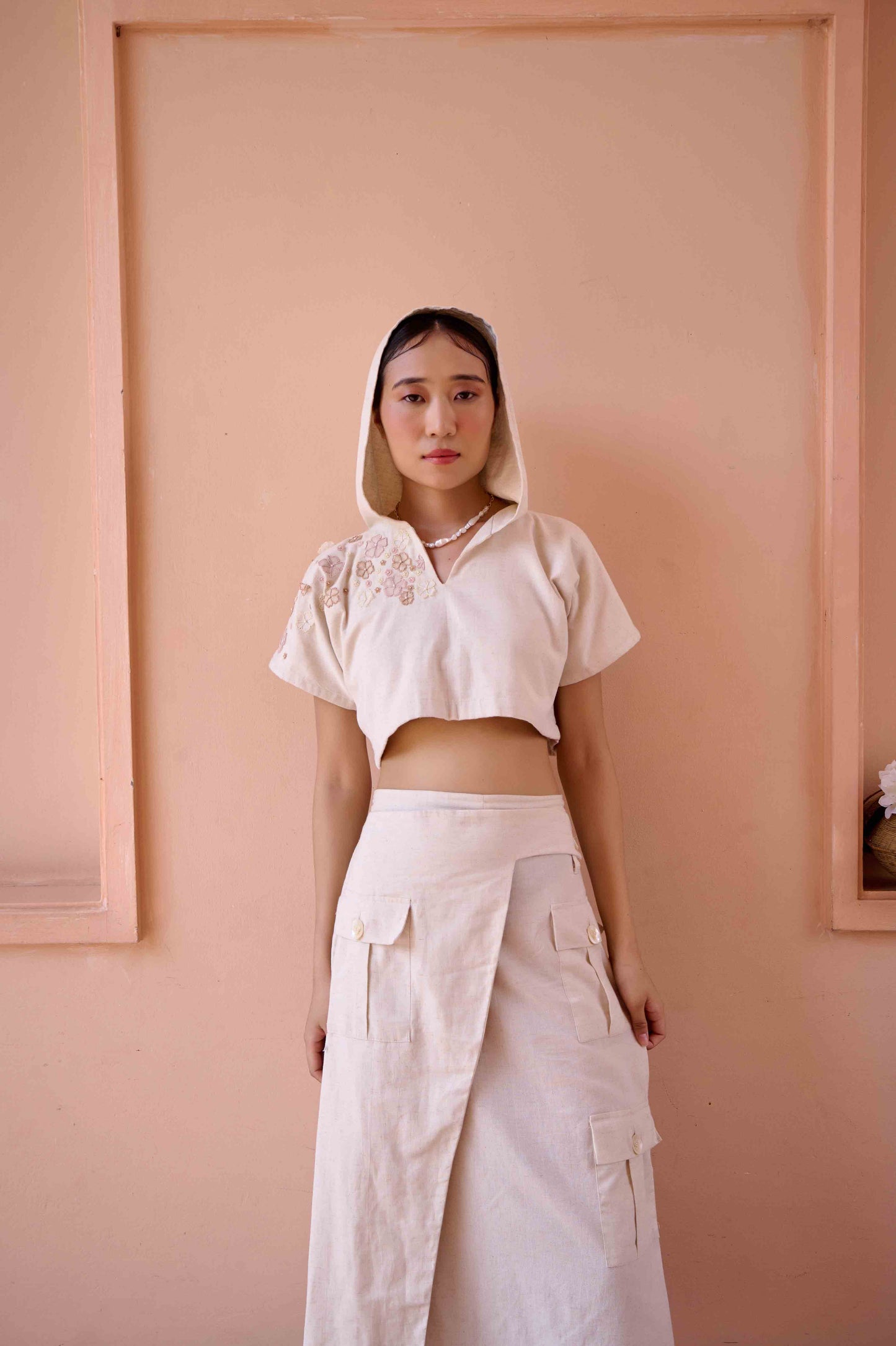 Edwin Top and Skirt Set - Beige