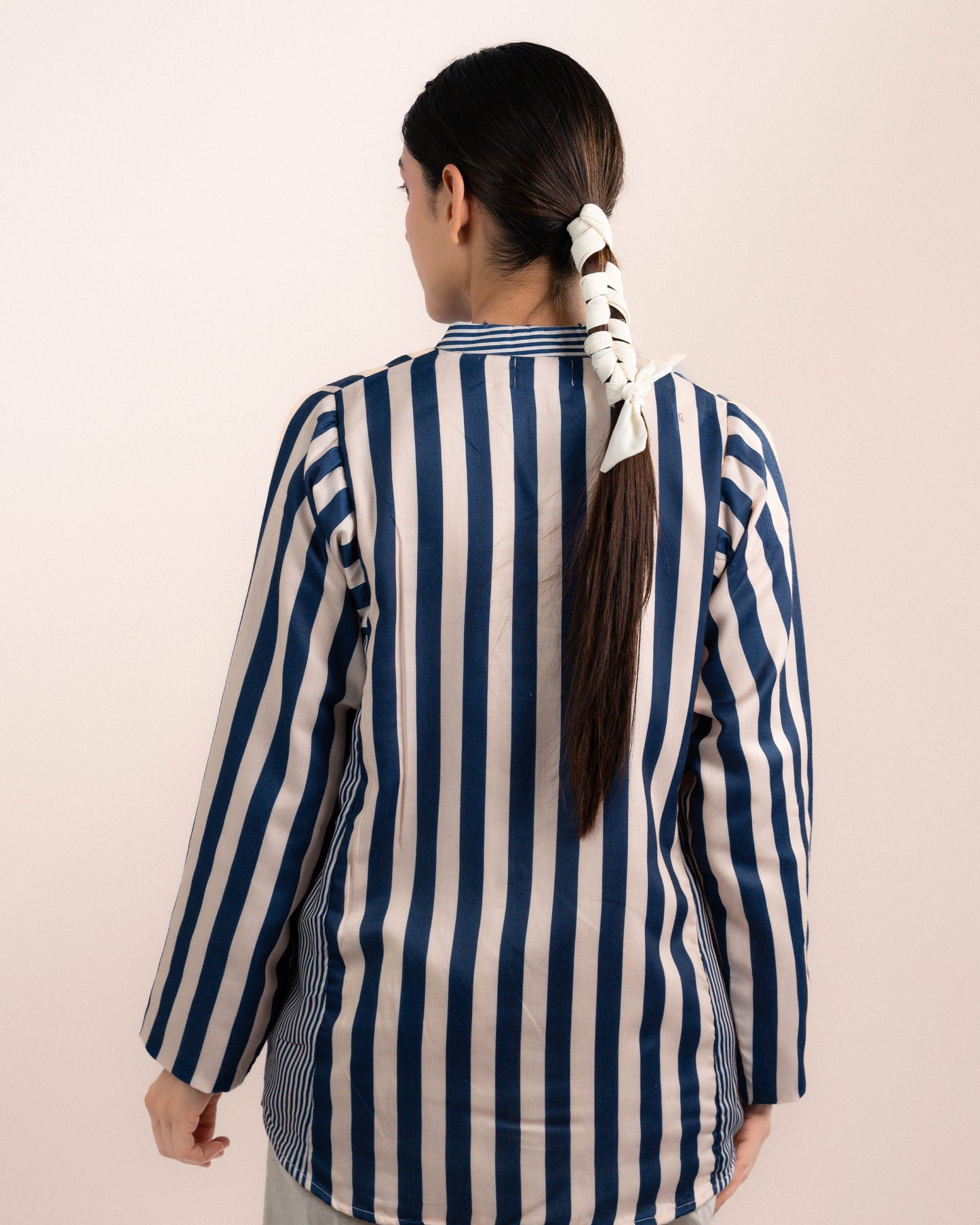 Zuri Shirt - Blue Thick Strip