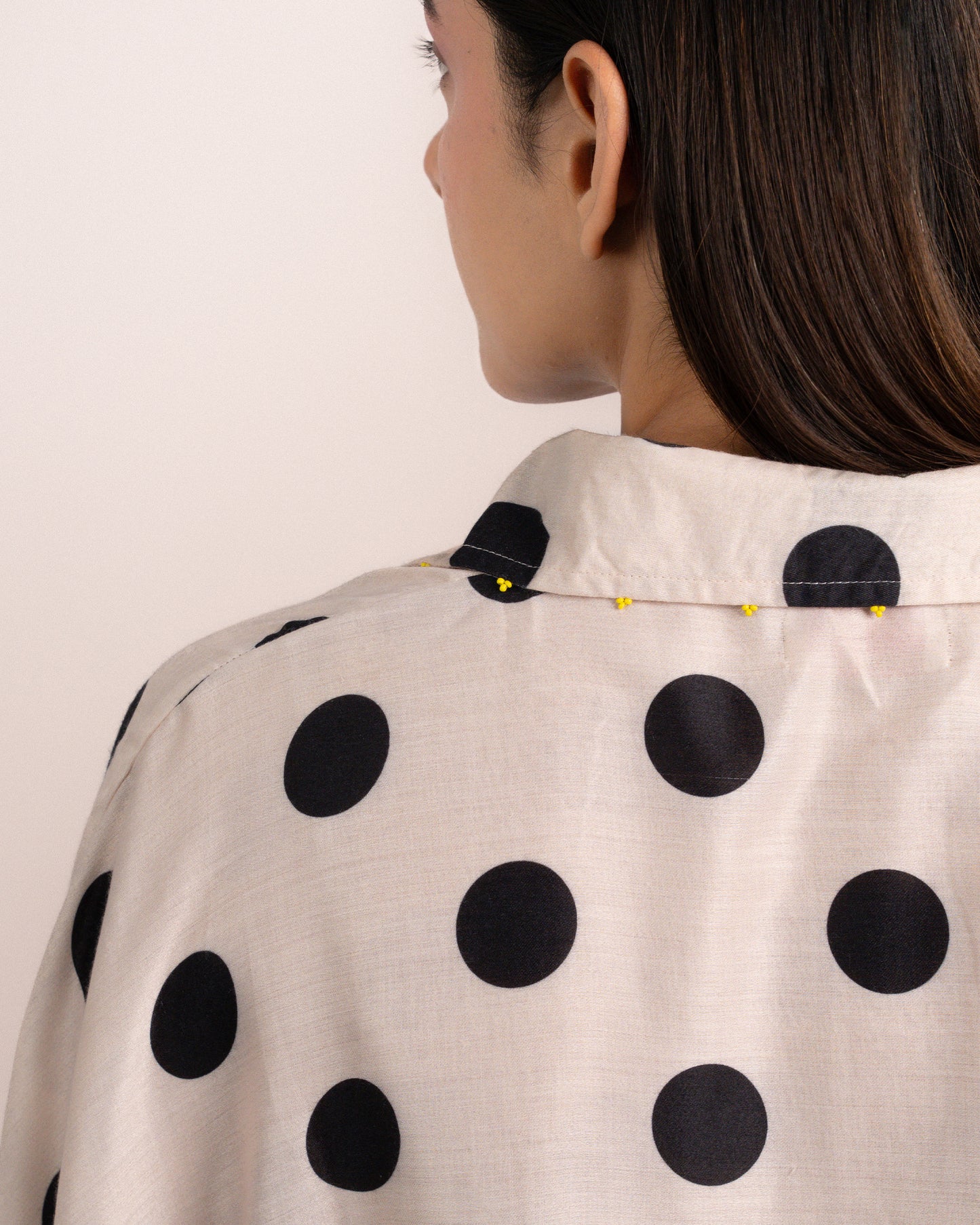 Aira Shirt - Ajrakh Polka Dot Print