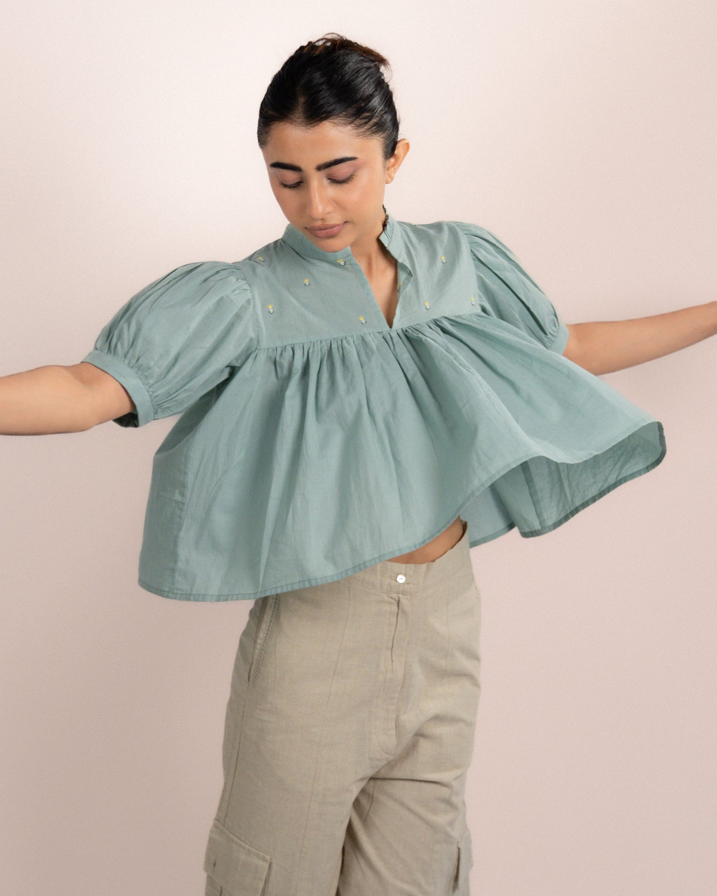 Rosy Top - Mint Blue