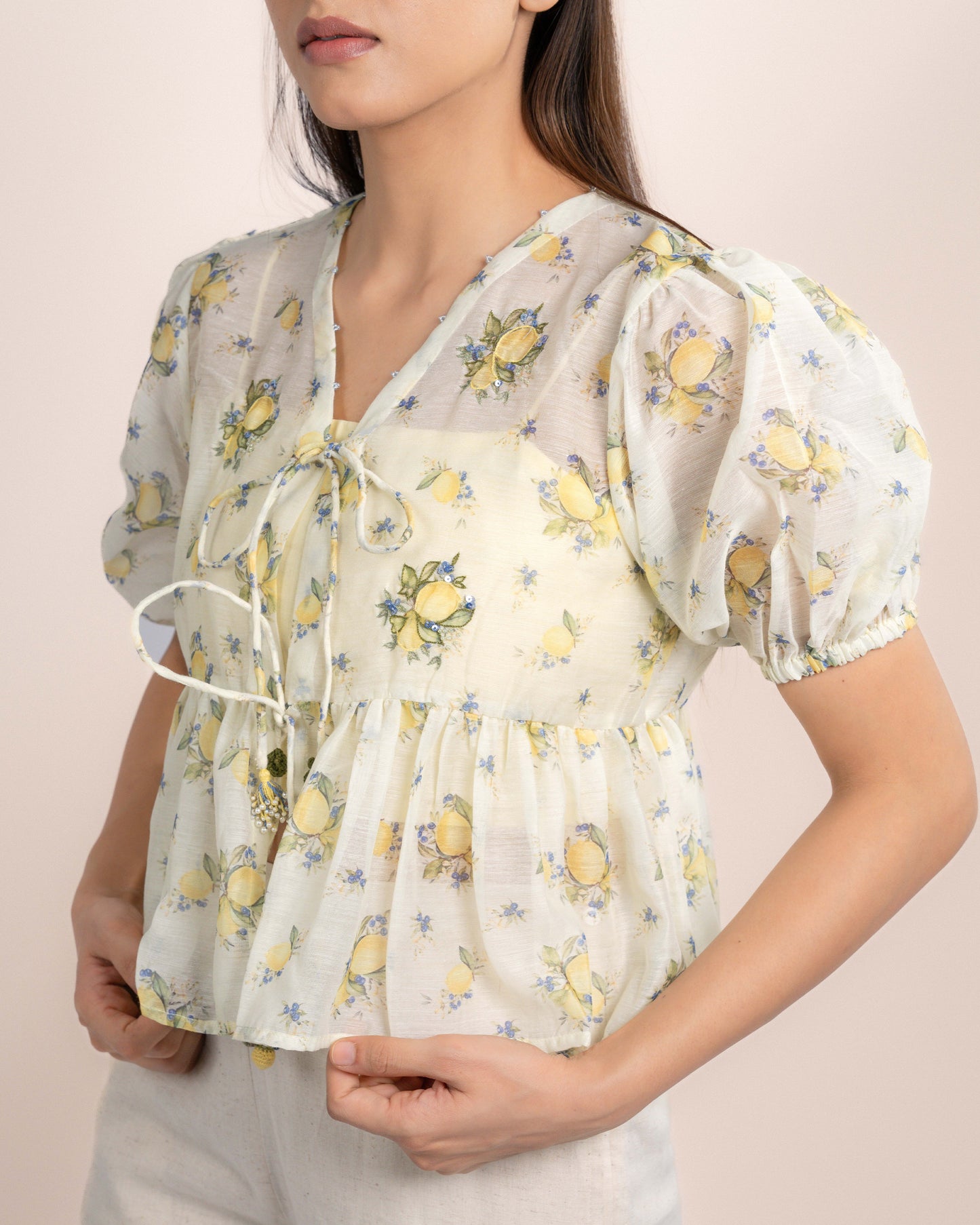 Noe Tube Top + Top - Lemon Yellow Print