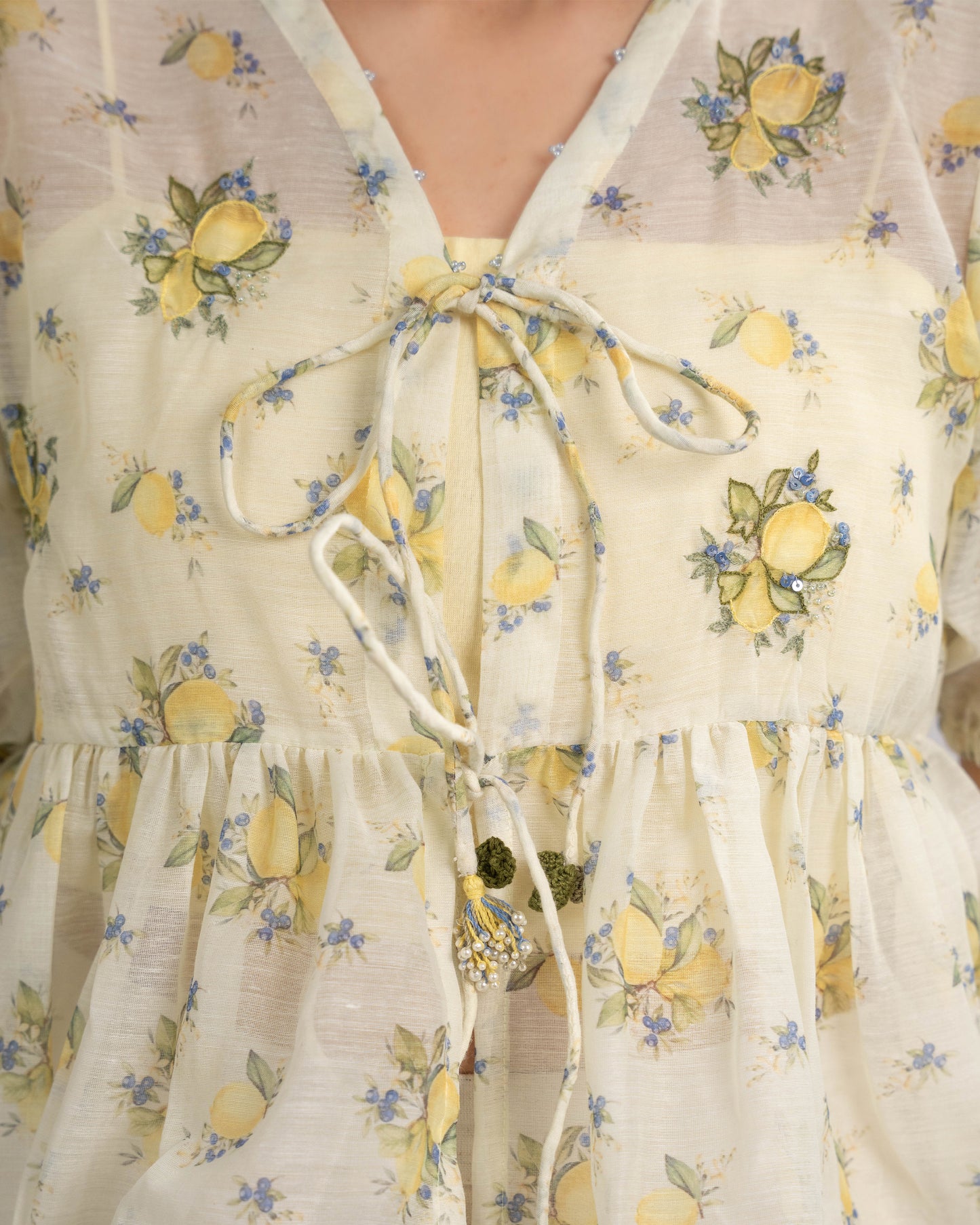 Noe Tube Top + Top - Lemon Yellow Print