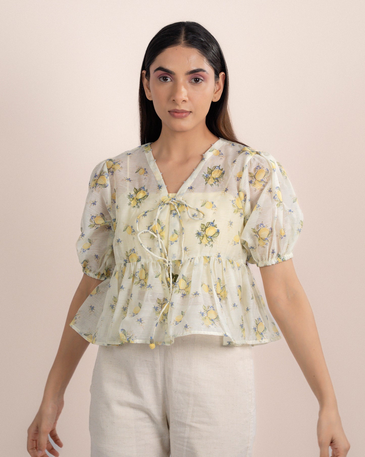 Noe Tube Top + Top - Lemon Yellow Print