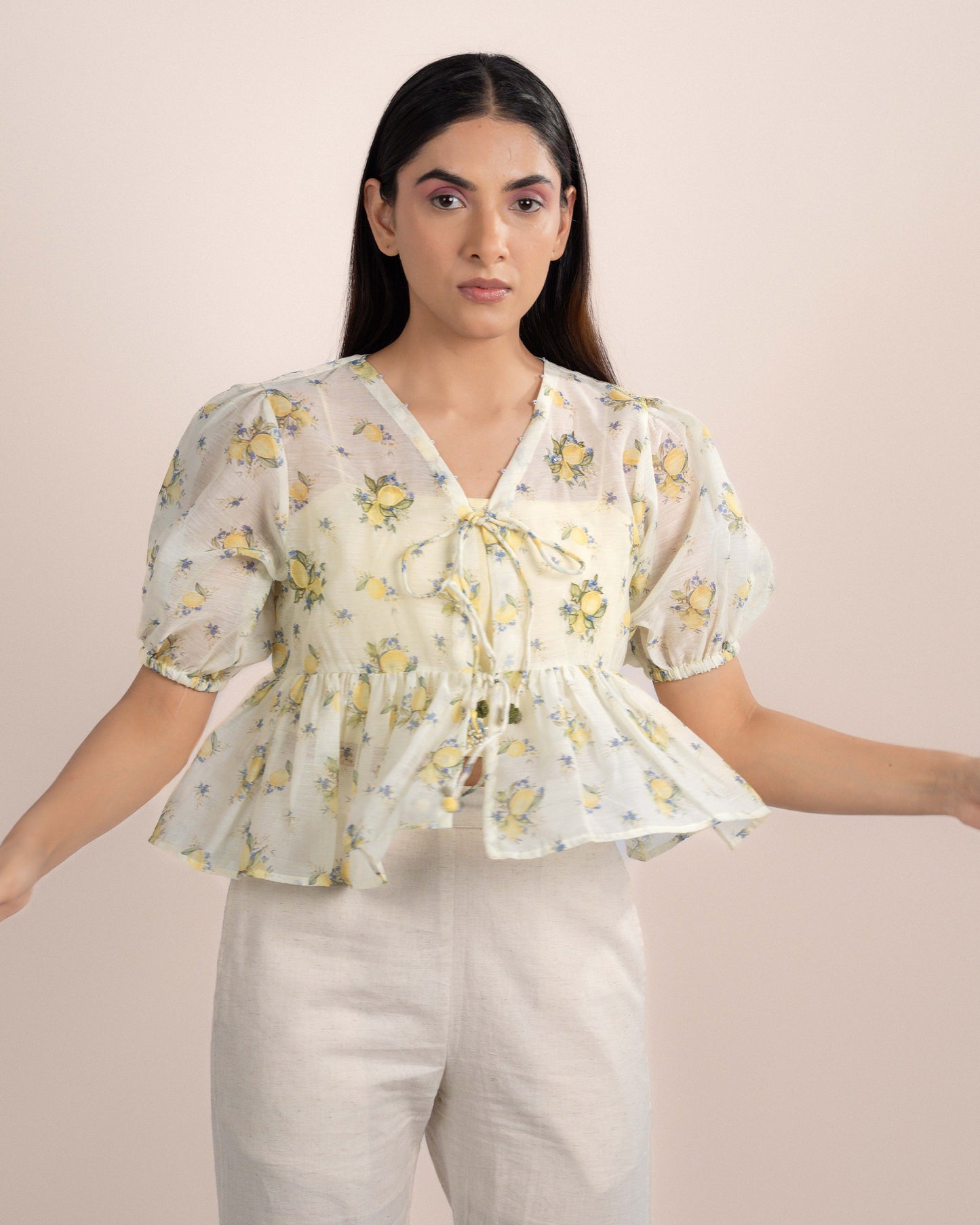 Noe Tube Top + Top - Lemon Yellow Print