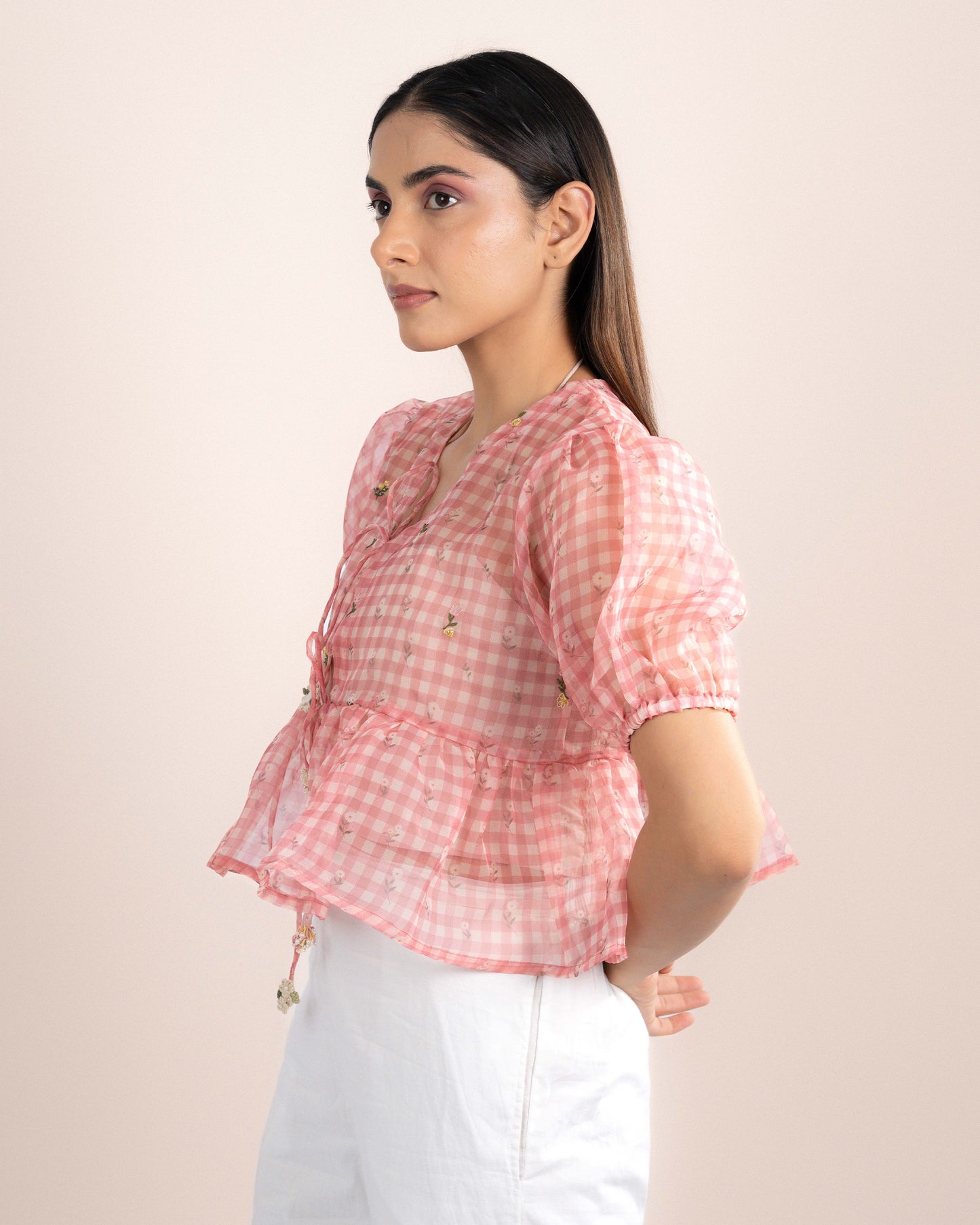 Noe Tube Top + Top - Pink Checks