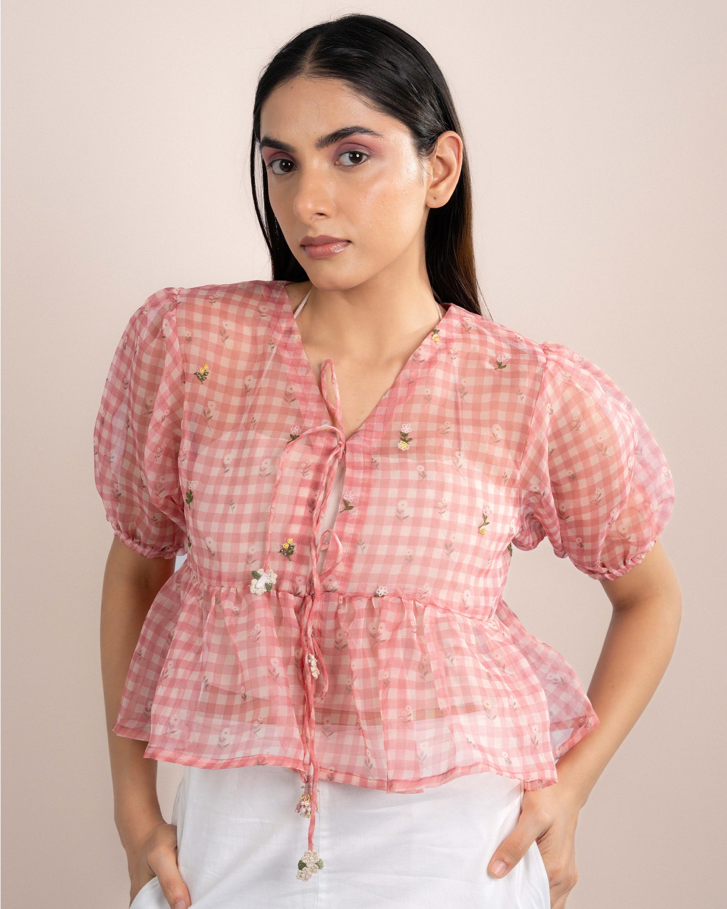 Noe Tube Top + Top - Pink Checks