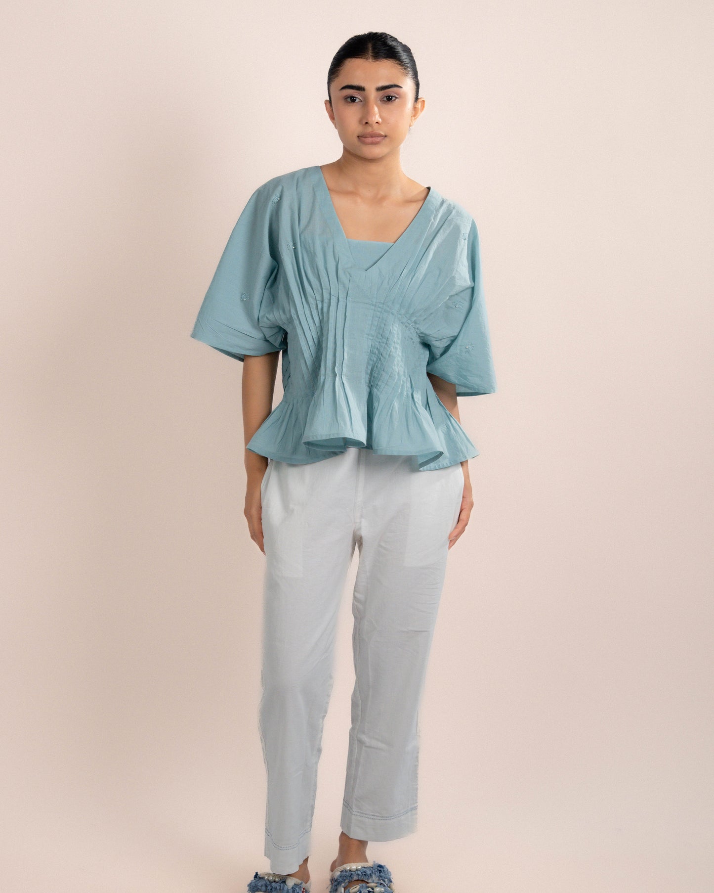 Eira Tube Top + Top - Sea Blue Cotton