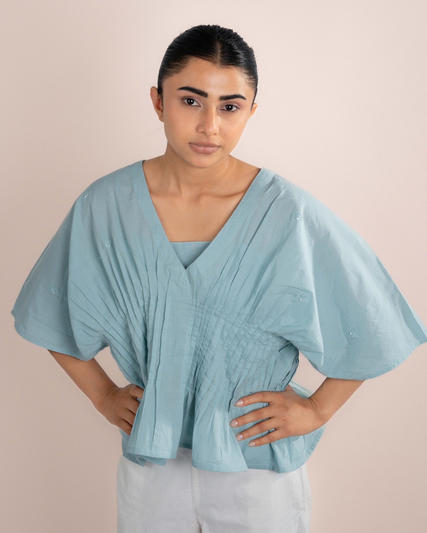 Eira Tube Top + Top - Sea Blue Cotton