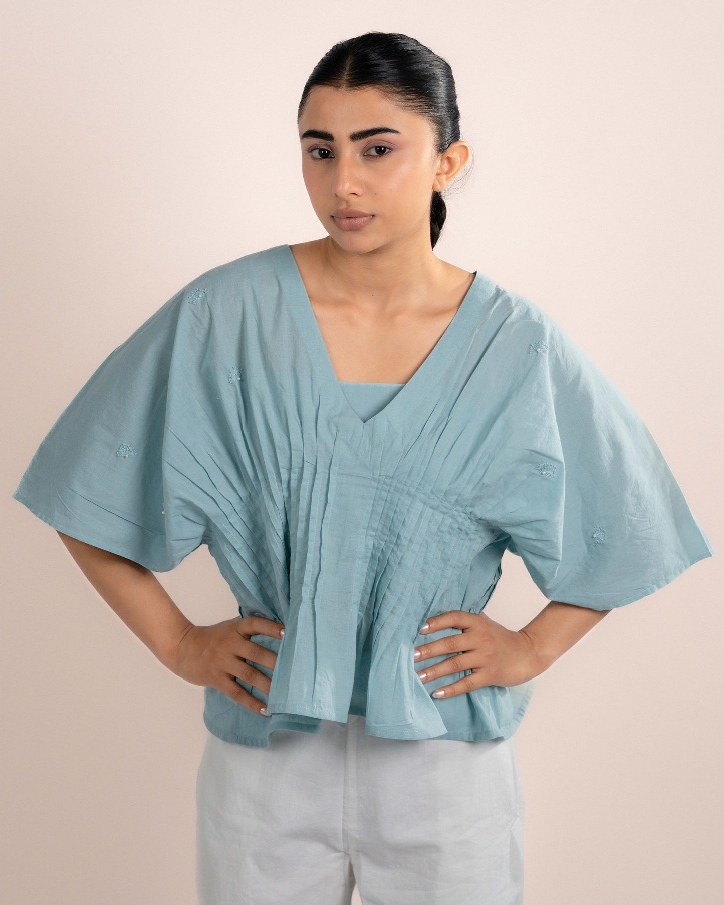 Eira Tube Top + Top - Sea Blue Cotton