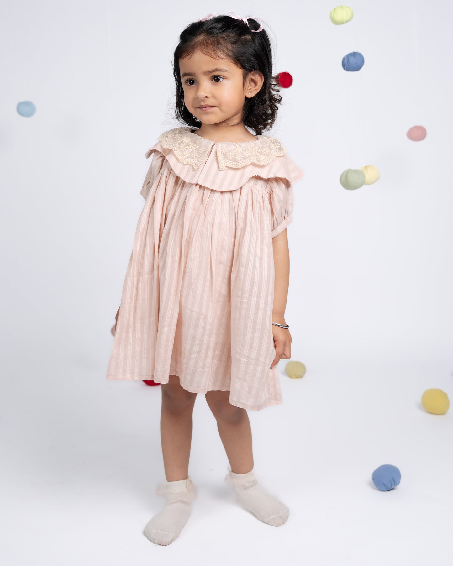 Mini Dress - Flamingo Pink Strips