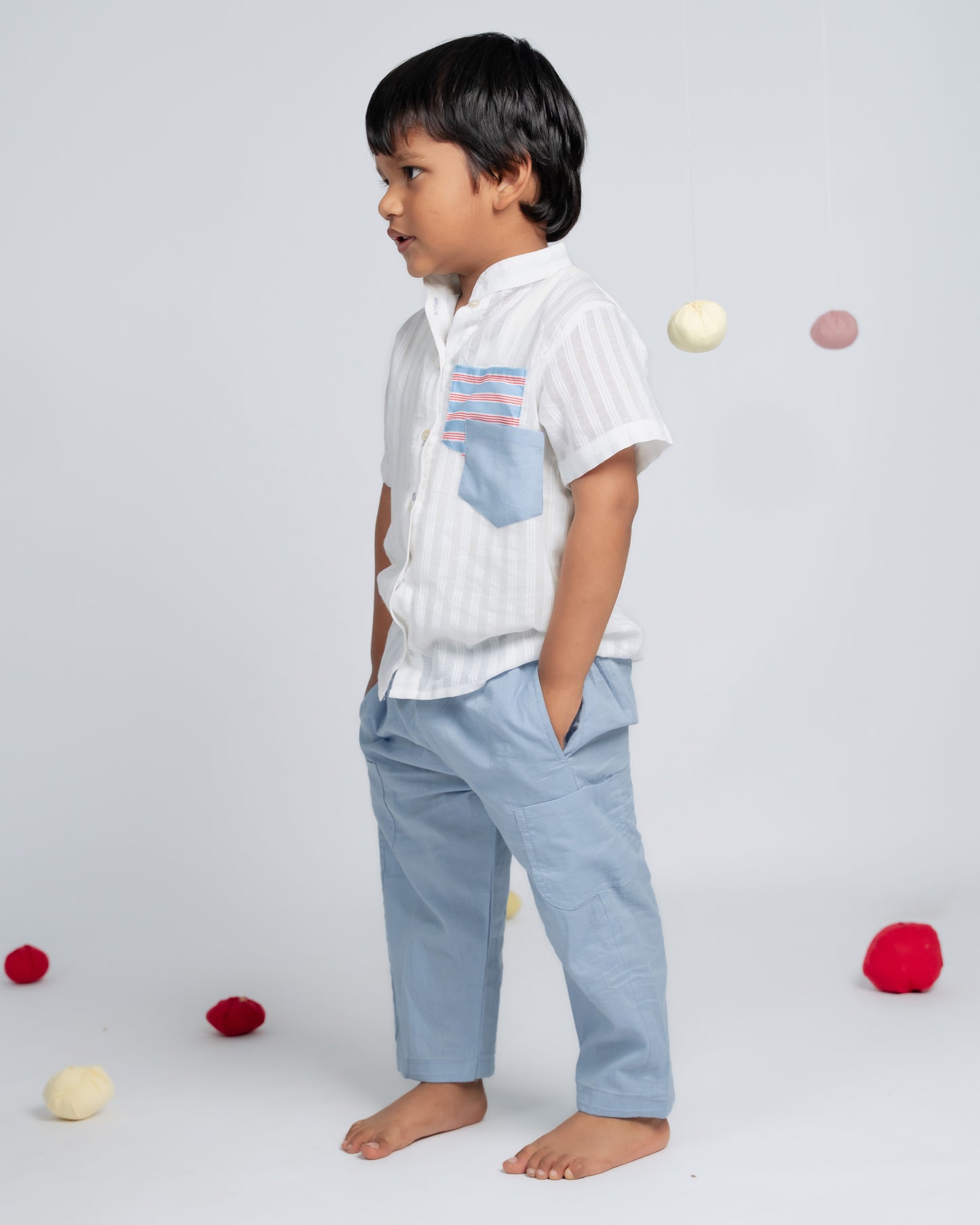 Tiny Trend Set Co-ord Set - White / Blue